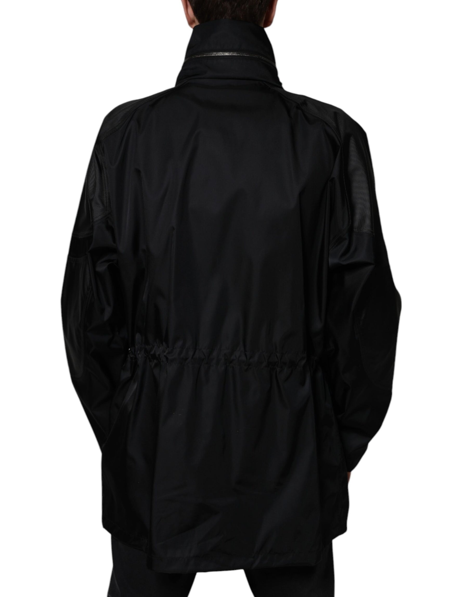 Dolce & Gabbana Black Nylon Winter Men Parka Coat Jacket | Regal Royce