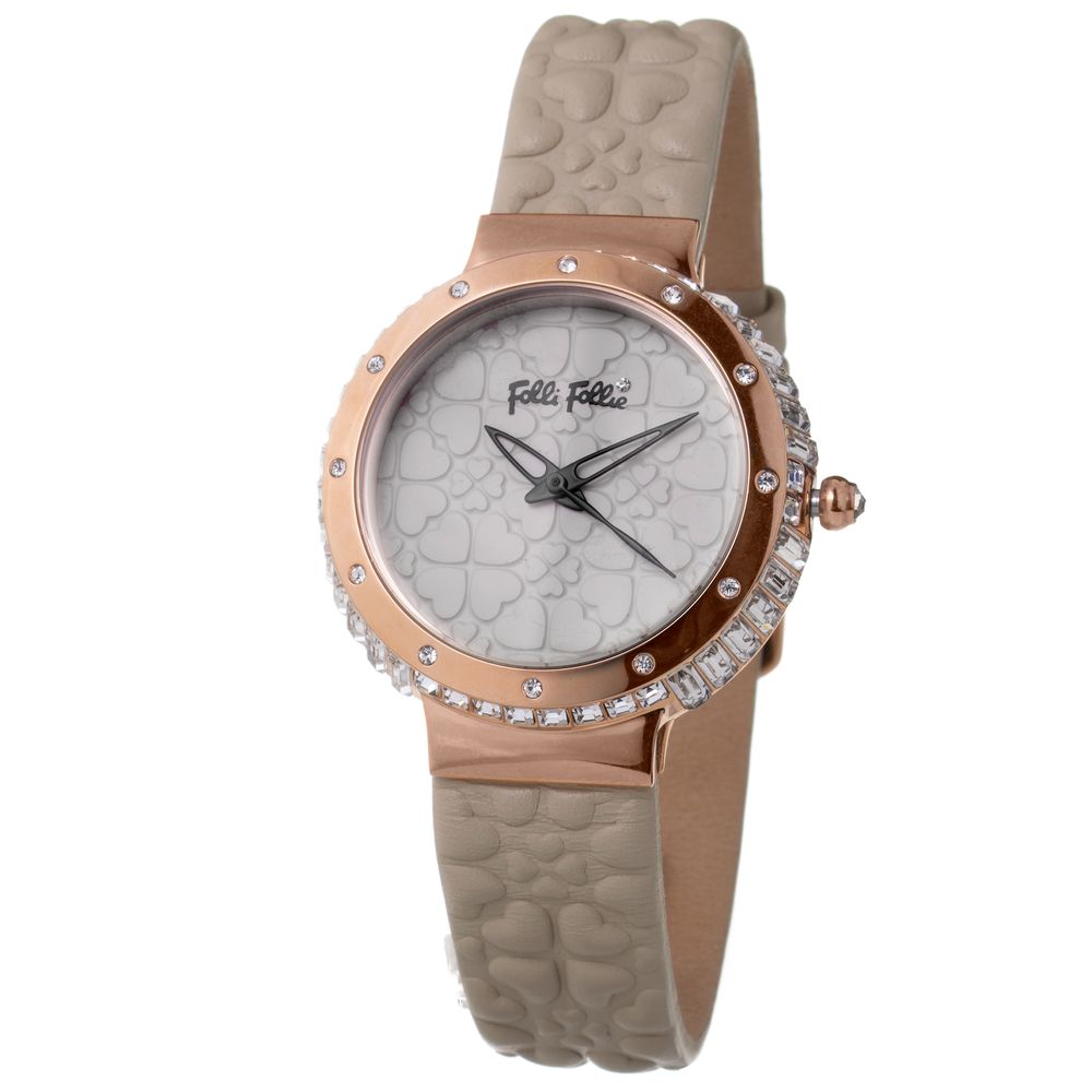 Folli Follie Gray Leather Dress Watch | Regal Royce
