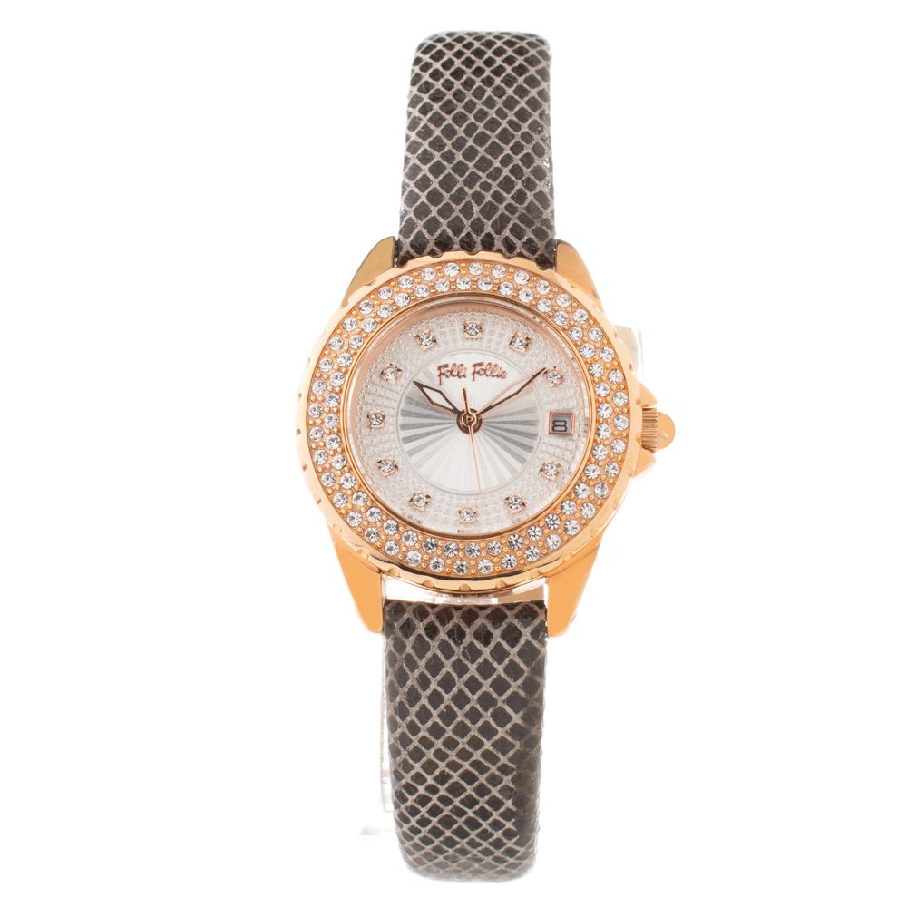 Folli Follie Gray Leather Dress Watch | Regal Royce