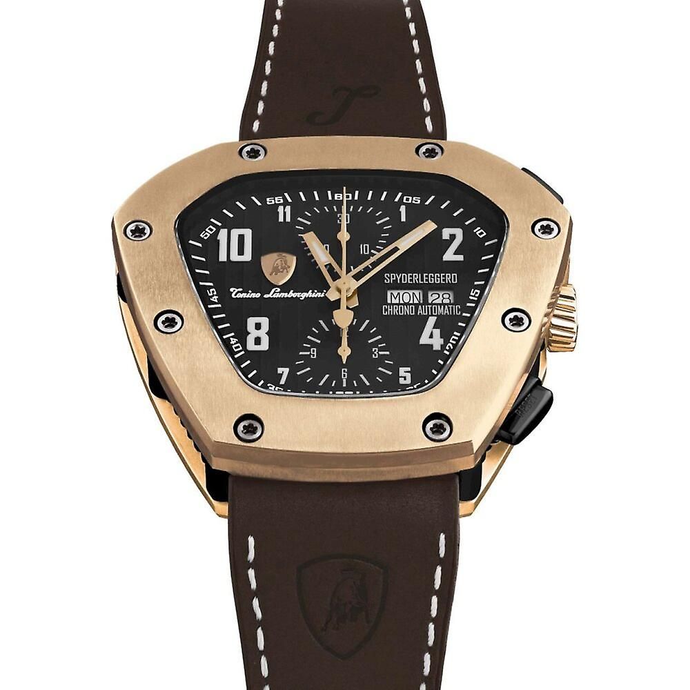 Lamborghini Black Leather Dress Watch | Regal Royce