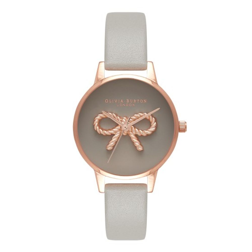 Olivia Burton Gray Artificial Leather Dress Watch | Regal Royce
