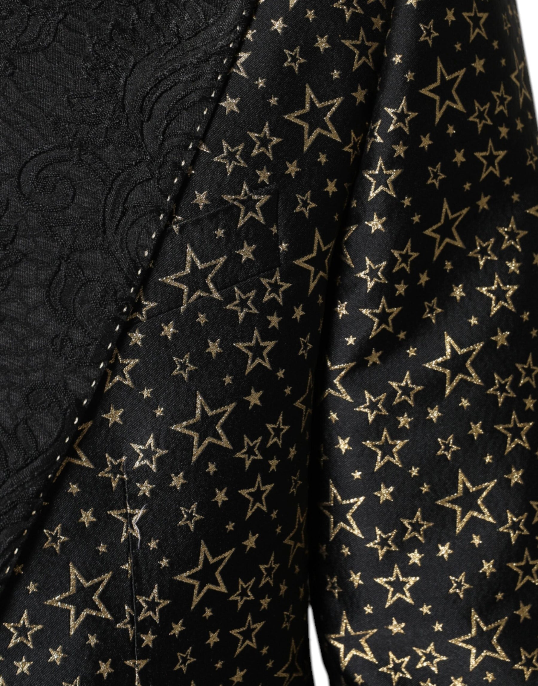 Dolce & Gabbana Black Stars Jacquard SICILIA 2 Piece Suit | Regal Royce
