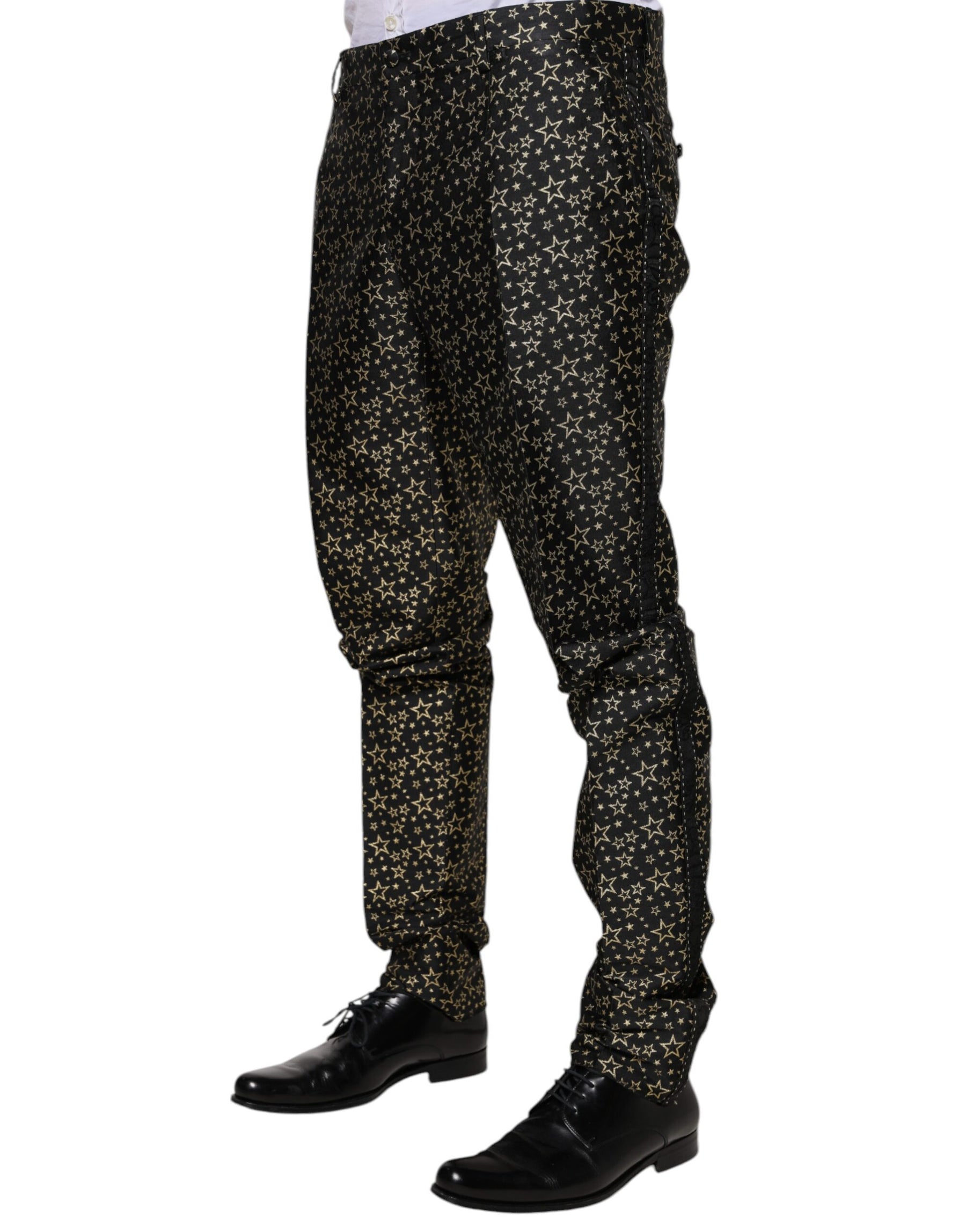 Dolce & Gabbana Black Stars Jacquard SICILIA 2 Piece Suit | Regal Royce