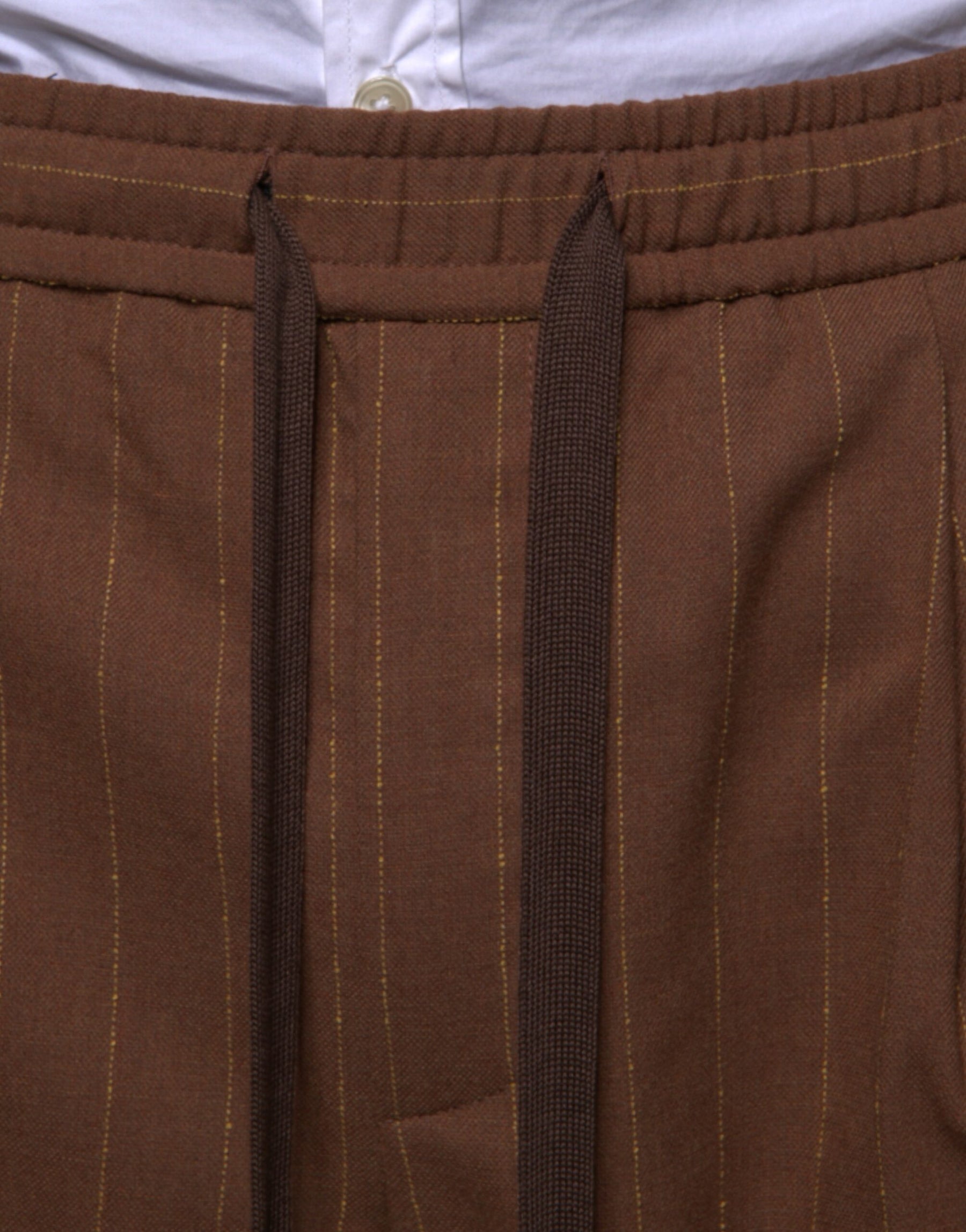 Dolce & Gabbana Brown Stripes Skinny Men Dress Pants | Regal Royce