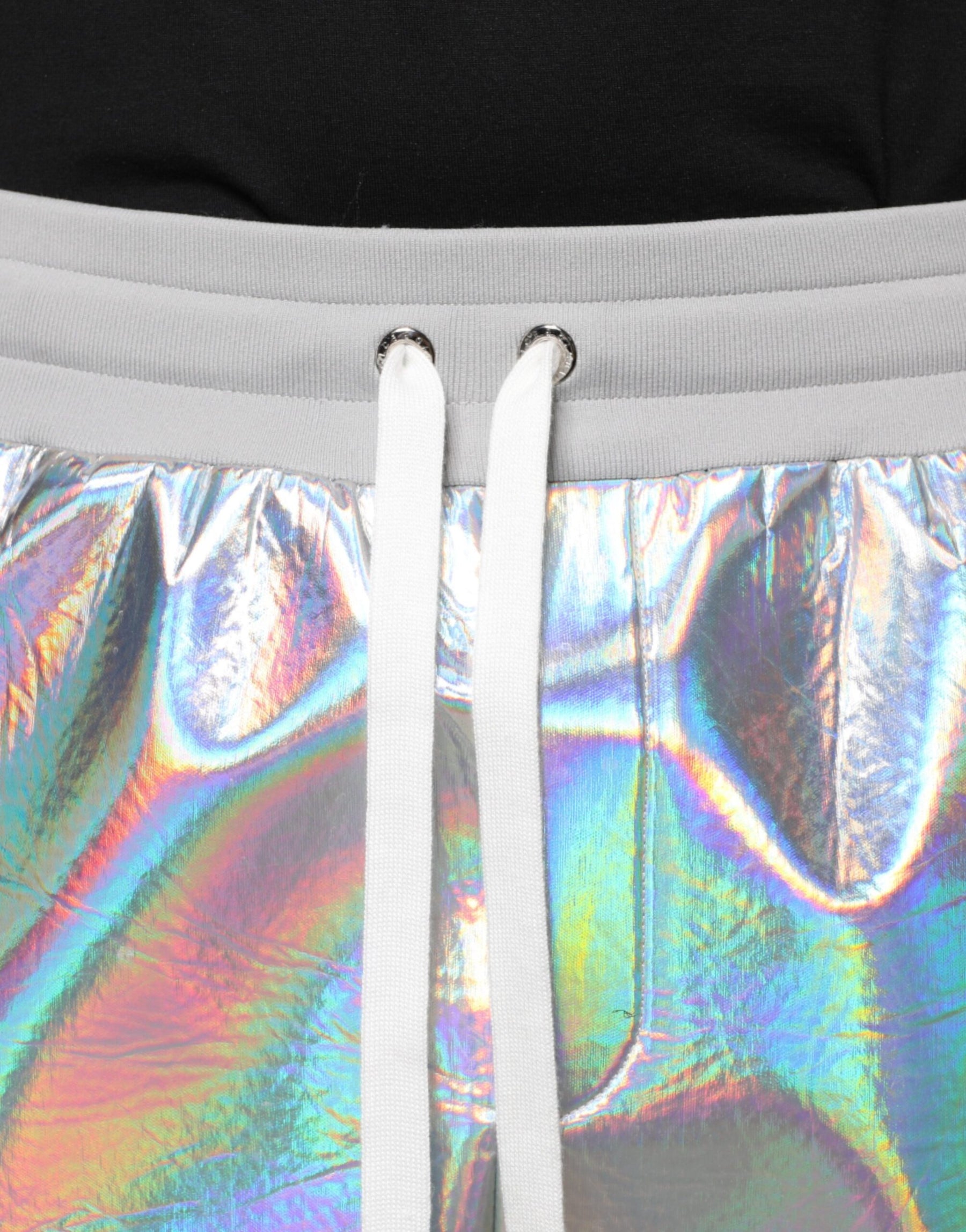 Dolce & Gabbana Silver Iridescent Men Jogger Sweatpants Pants | Regal Royce