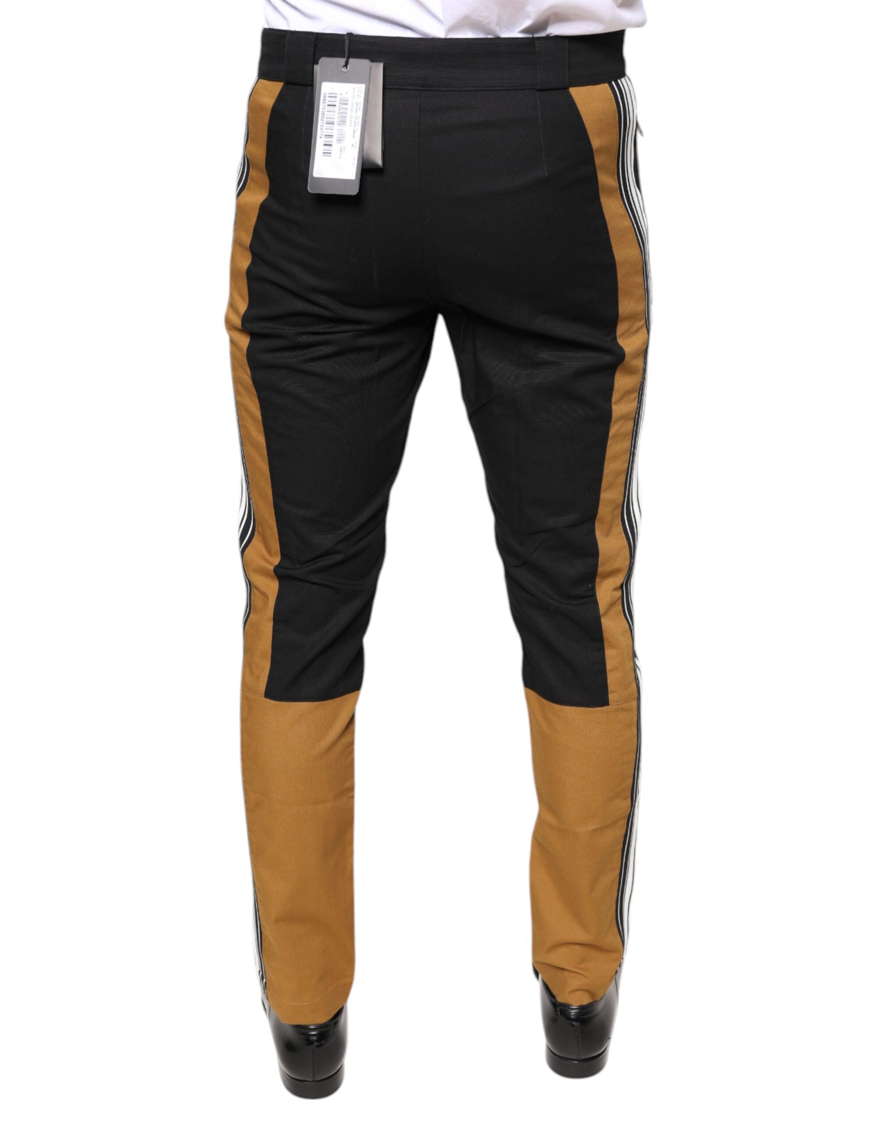 Dolce & Gabbana Multicolor Stripe Skinny Cotton Pants | Regal Royce