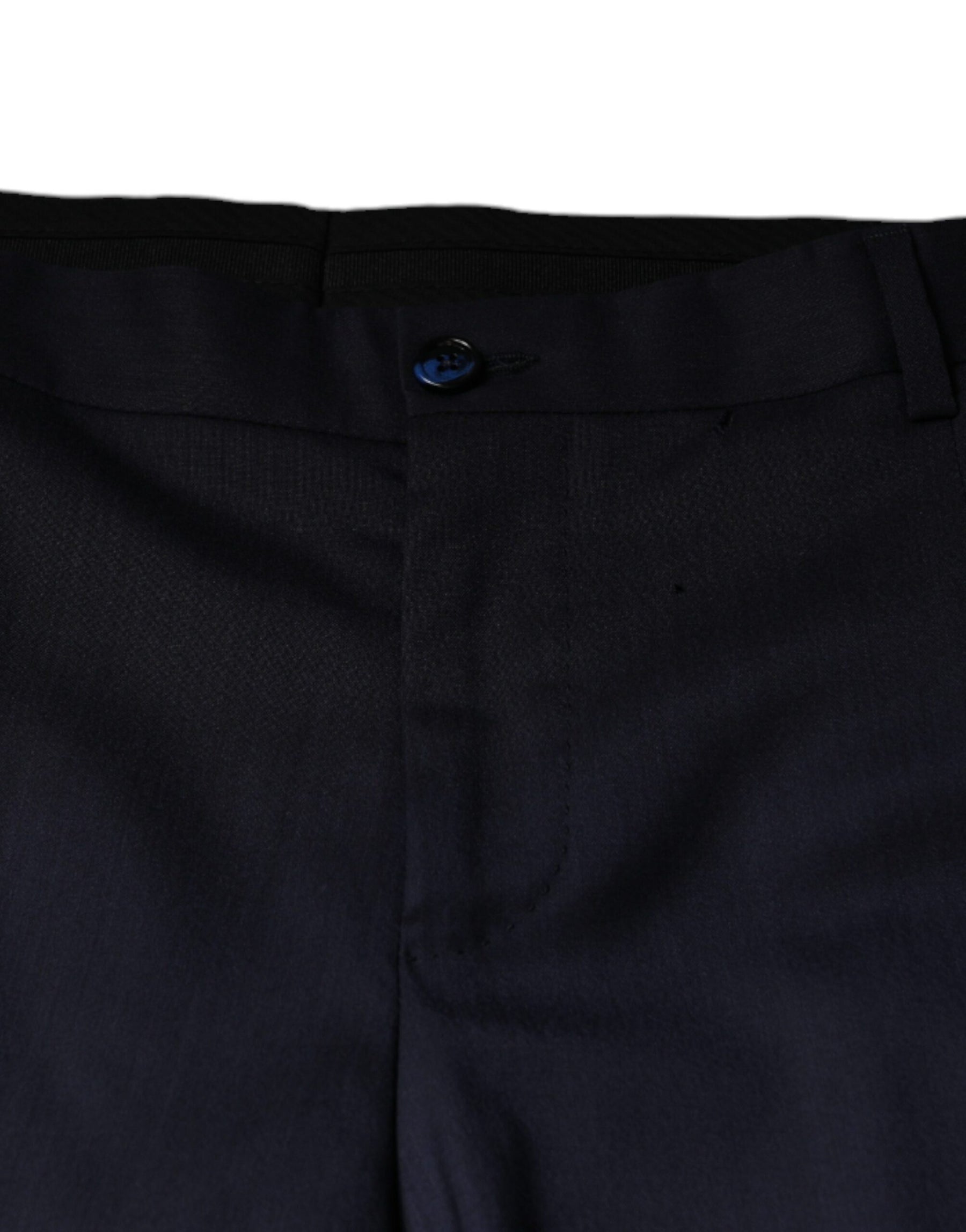 Dolce & Gabbana Blue Wool Skinny Formal Dress Pants | Regal Royce