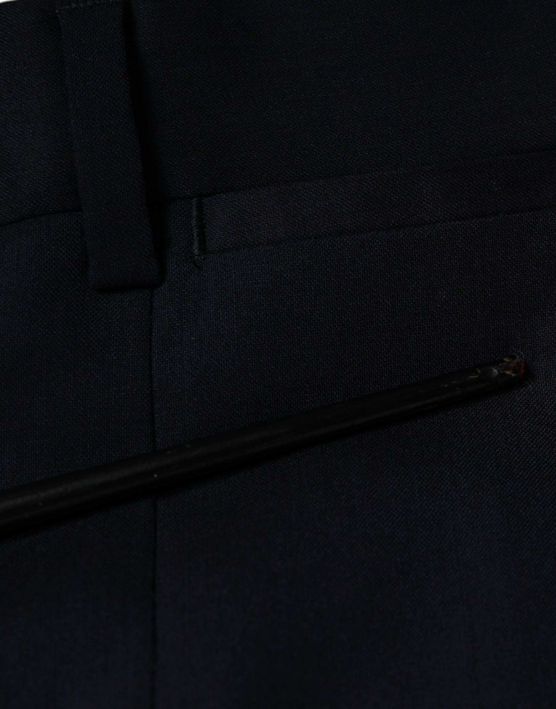 Dolce & Gabbana Blue Wool Skinny Formal Dress Pants | Regal Royce