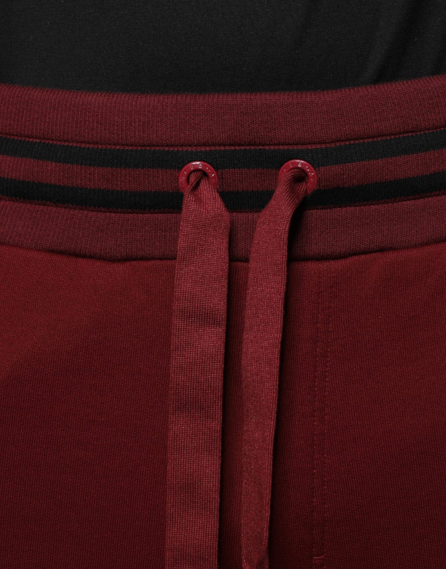 Dolce & Gabbana Dark Red Cotton Men Jogger Sweatpants Pants | Regal Royce