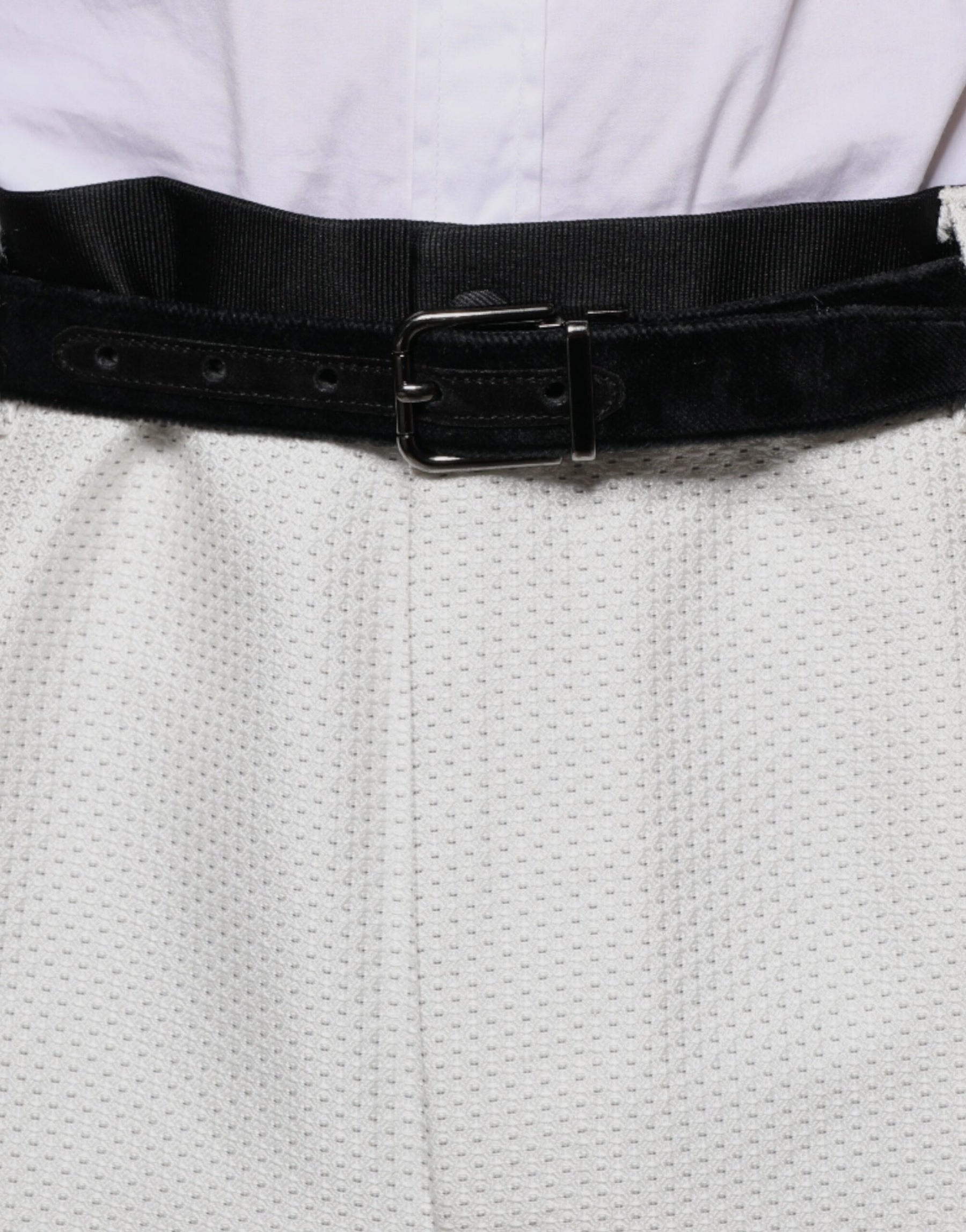 Dolce & Gabbana White Polyester Formal Dress Pants | Regal Royce