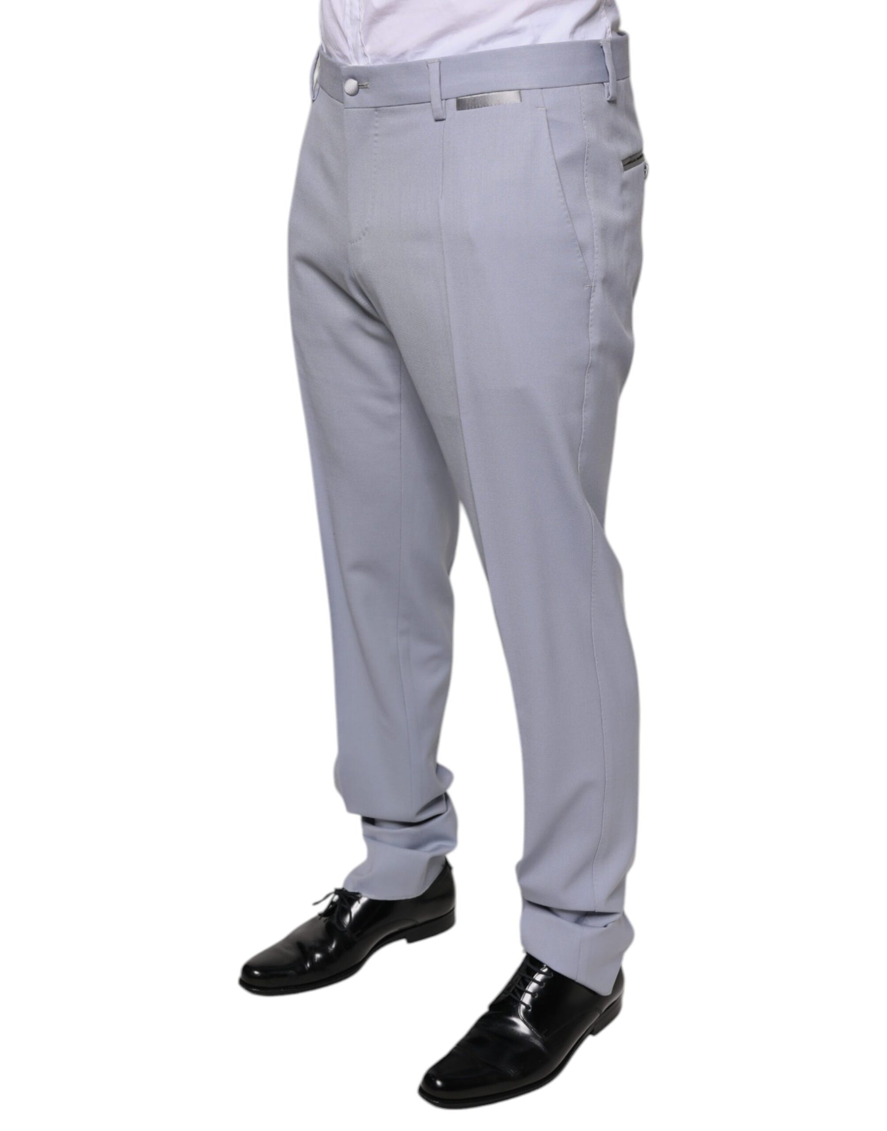 Dolce & Gabbana Light Gray Wool Formal Dress Pants | Regal Royce