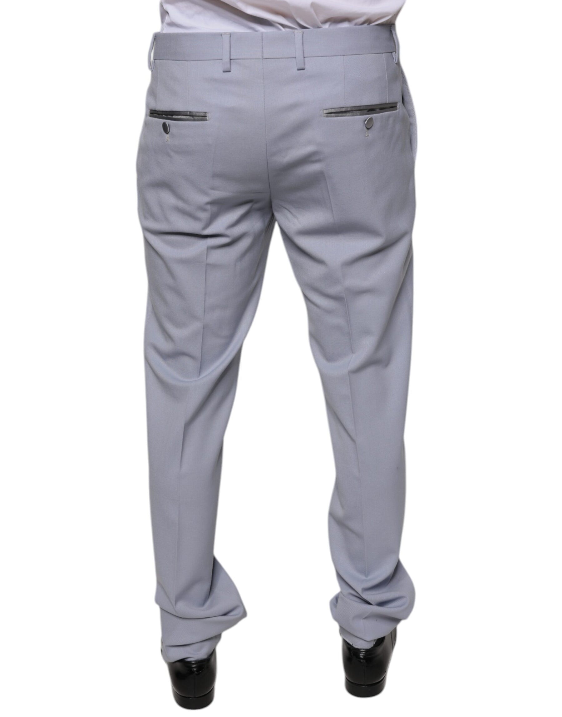 Dolce & Gabbana Light Gray Wool Formal Dress Pants | Regal Royce