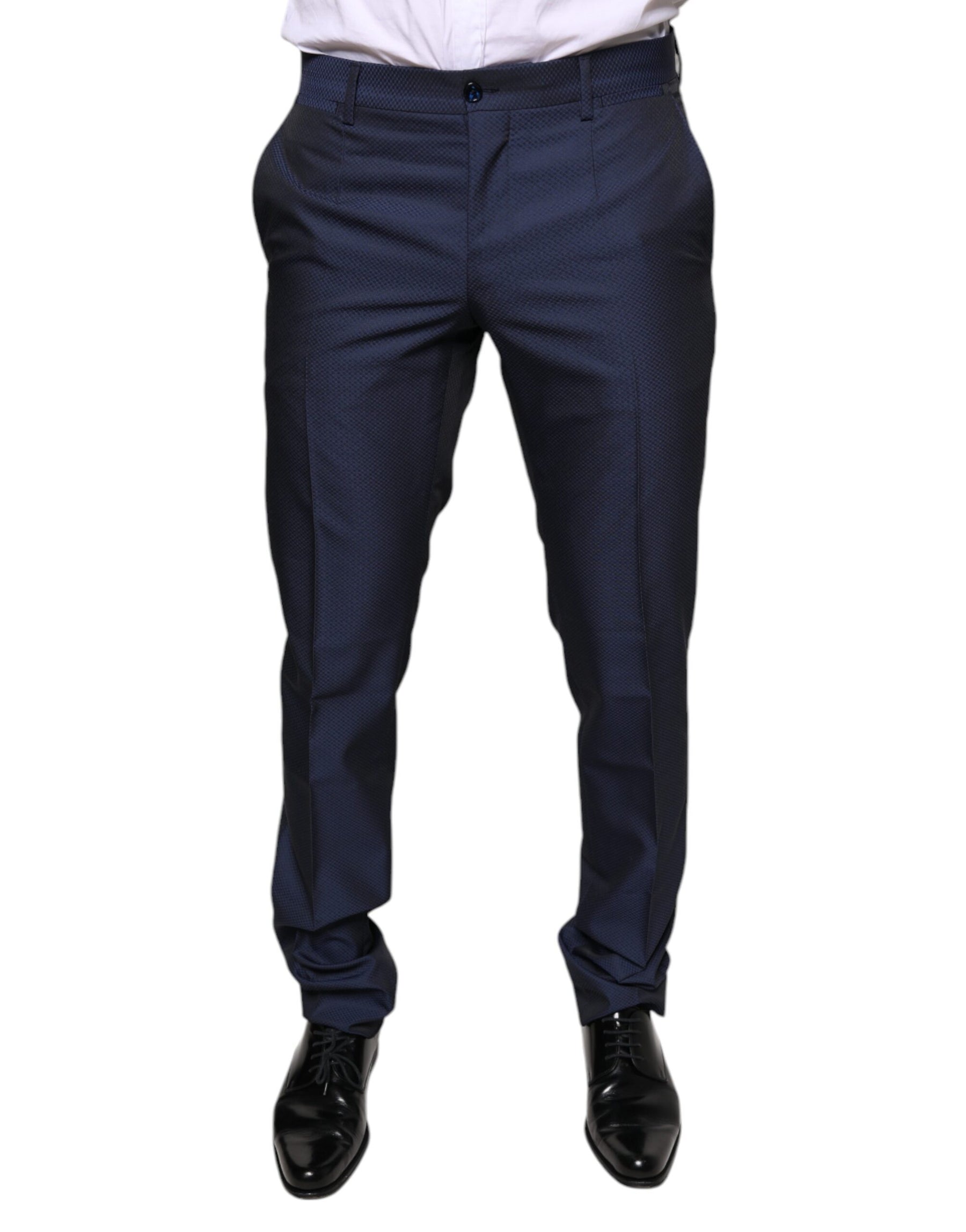 Dolce & Gabbana Blue Polyester Formal Tuxedo Pants | Regal Royce