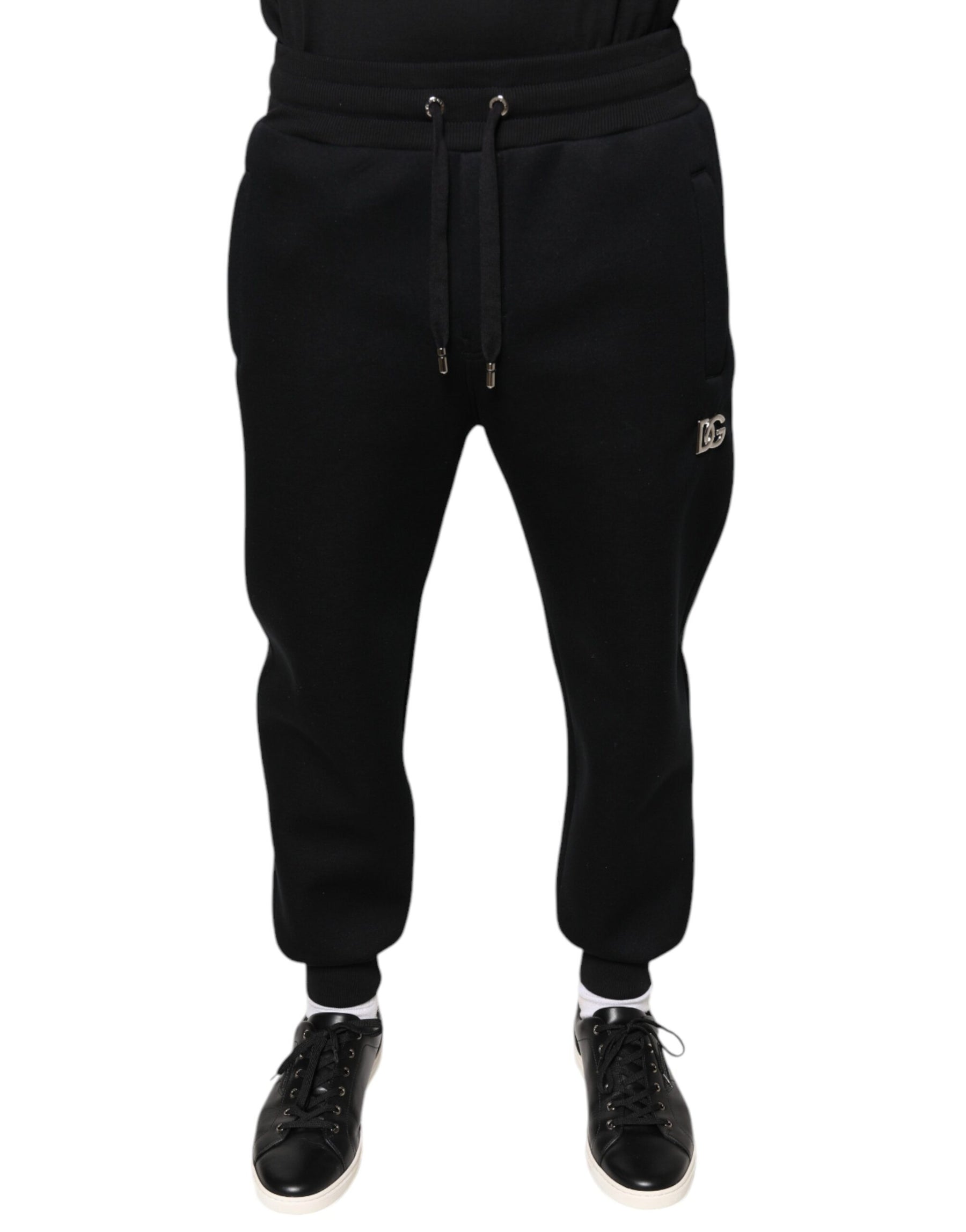 Dolce & Gabbana Black Modal DG Logo Jogger Men Sweatpants Pants | Regal Royce