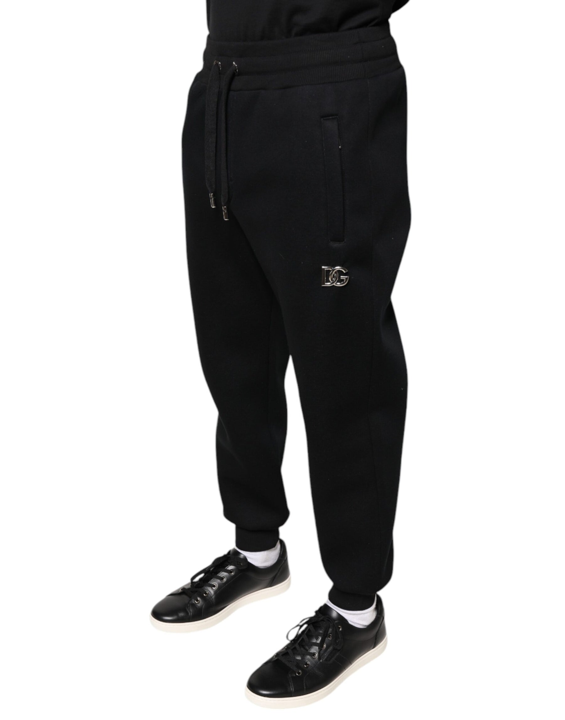 Dolce & Gabbana Black Modal DG Logo Jogger Men Sweatpants Pants | Regal Royce