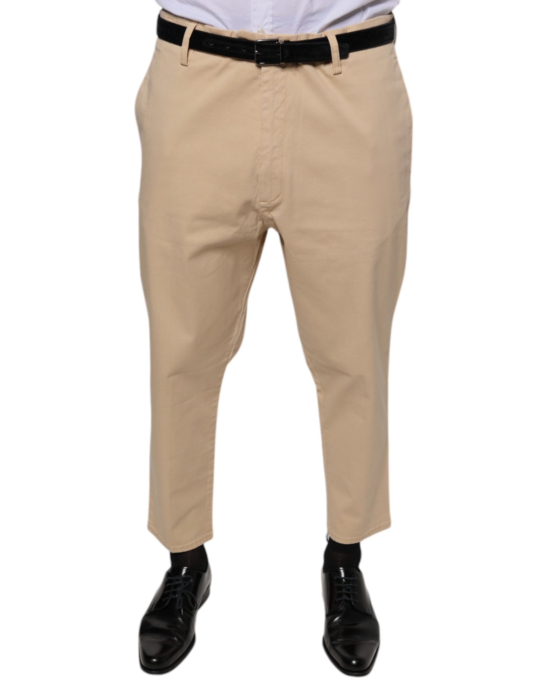 Don The Fuller Beige HOUSTON Men Cropped Dress Pants | Regal Royce
