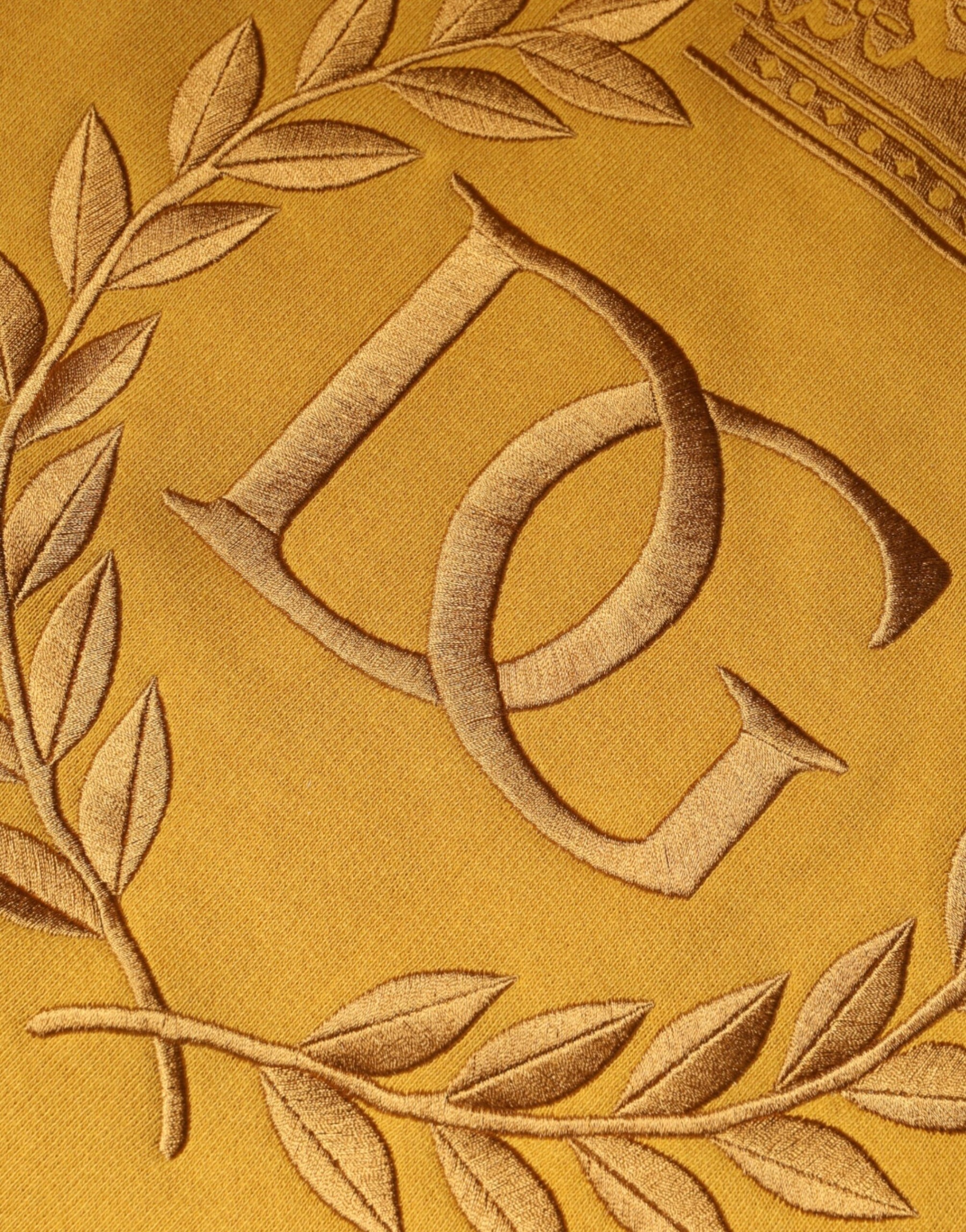 Dolce & Gabbana Mustard DG Hooded Men Sweatshirt Sweater | Regal Royce