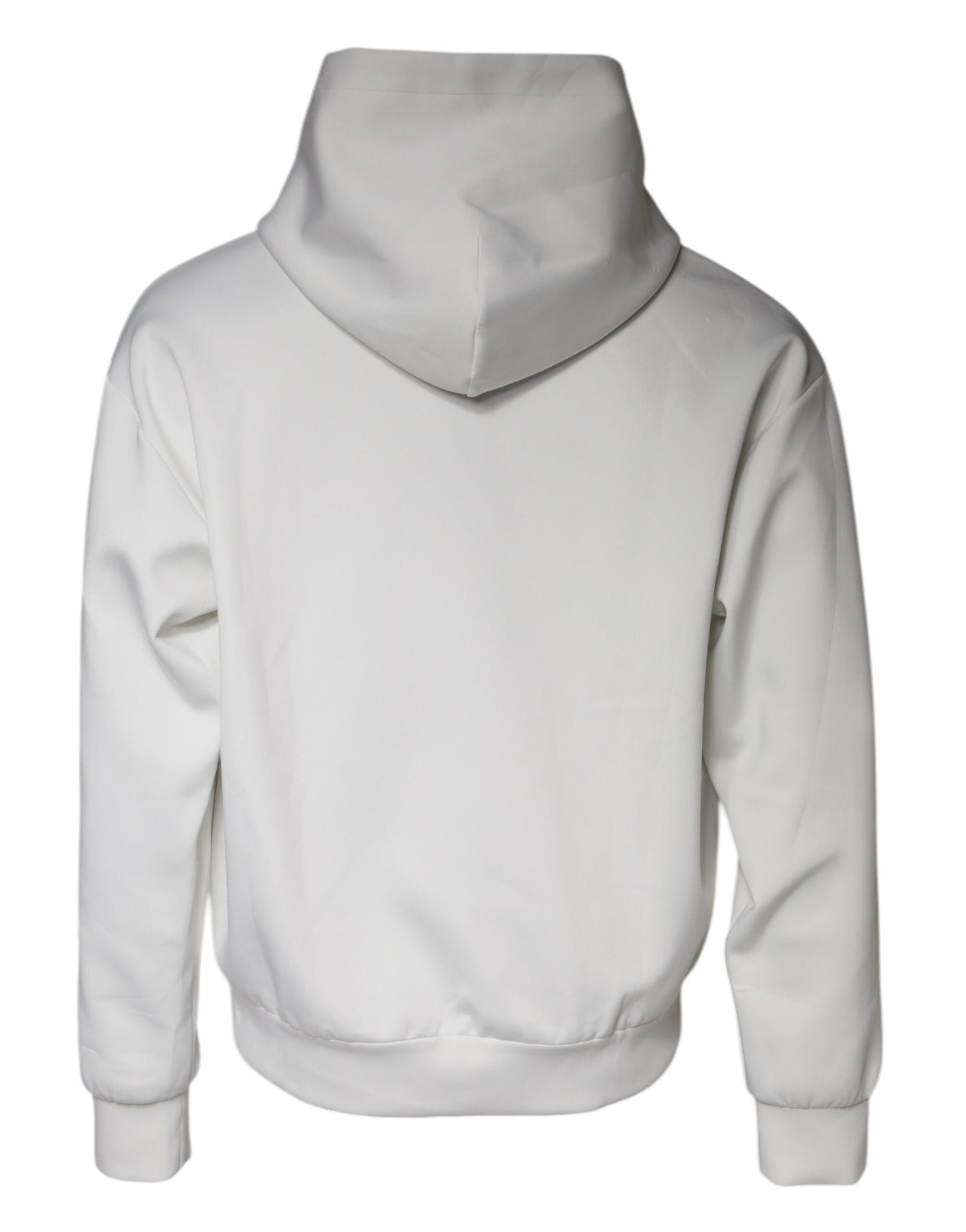 Dolce & Gabbana White D&G Logo Hooded Men Sweatshirt Sweater | Regal Royce