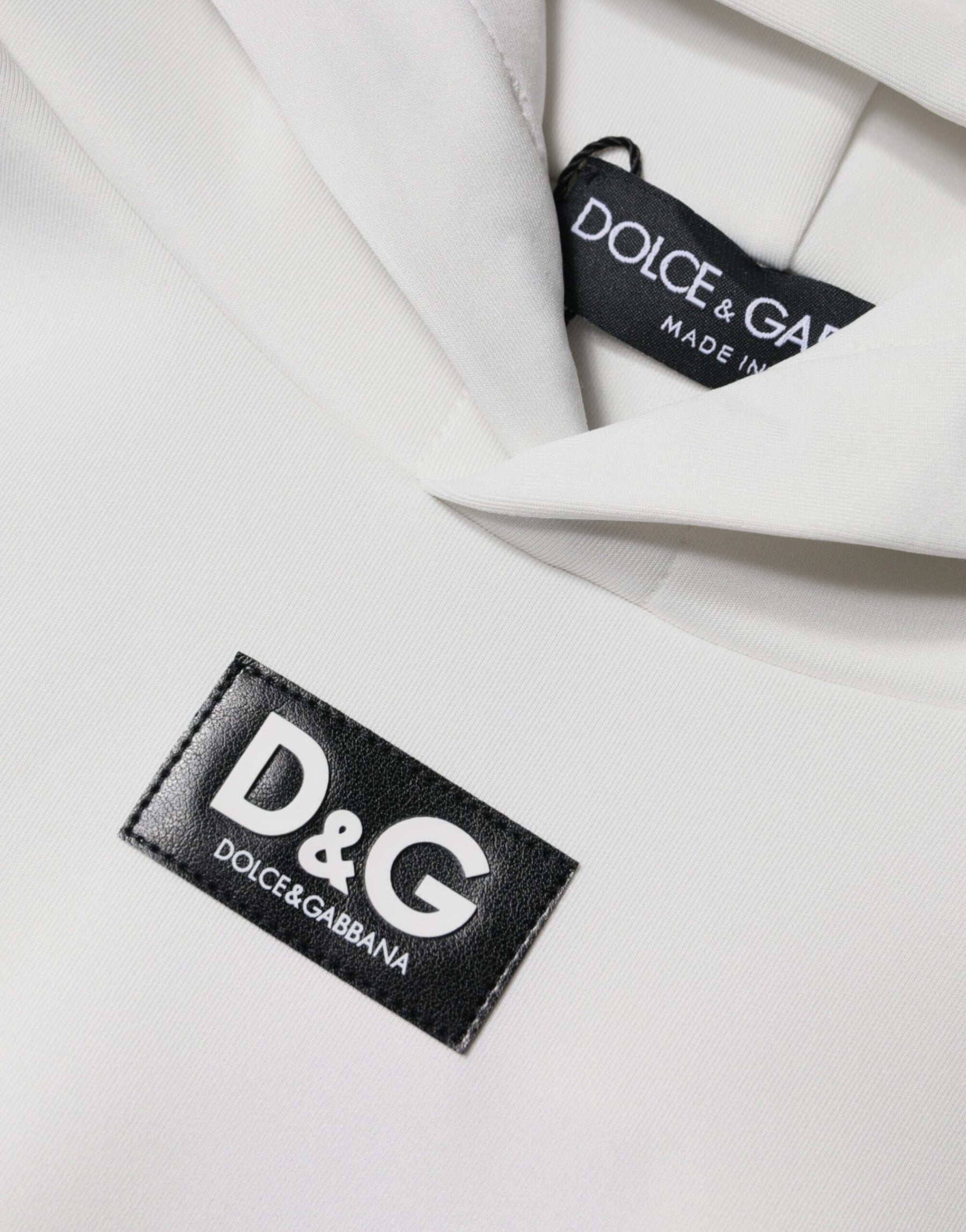 Dolce & Gabbana White D&G Logo Hooded Men Sweatshirt Sweater | Regal Royce