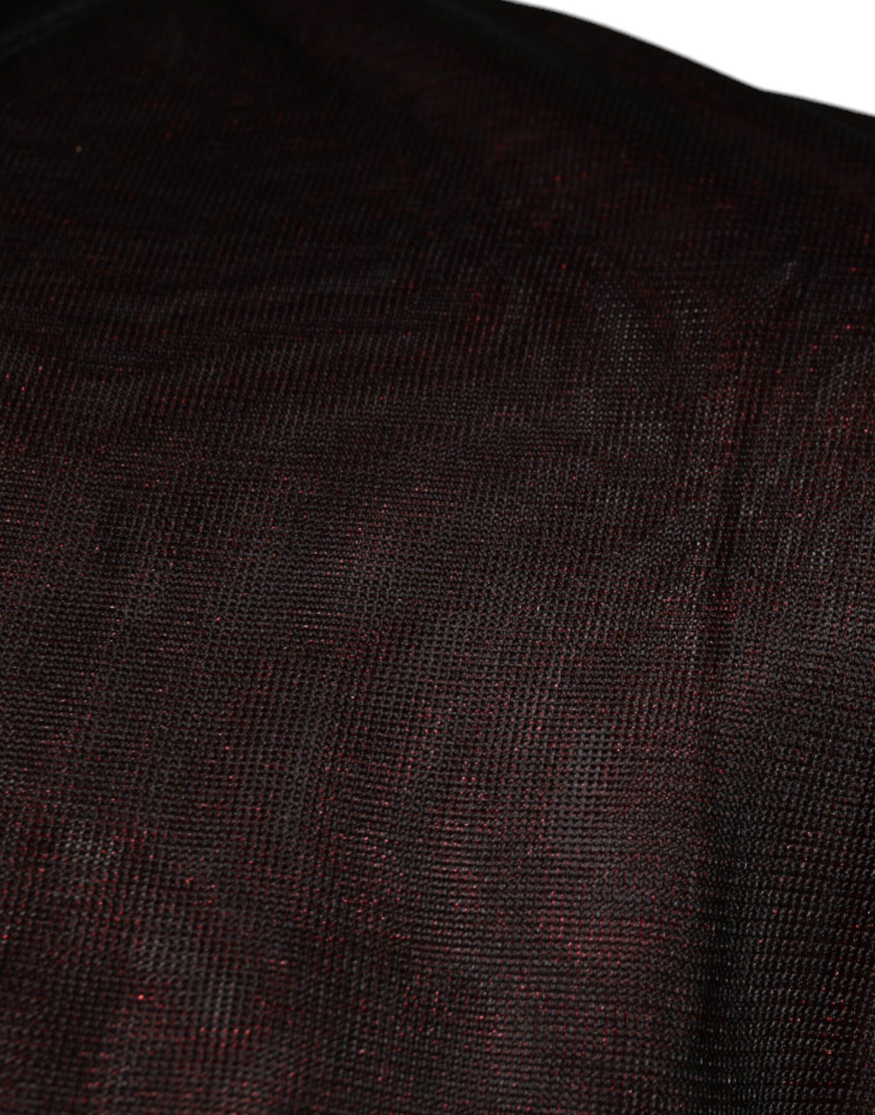 Dolce & Gabbana Maroon Polyester Crew Neck Pullover Sweater | Regal Royce