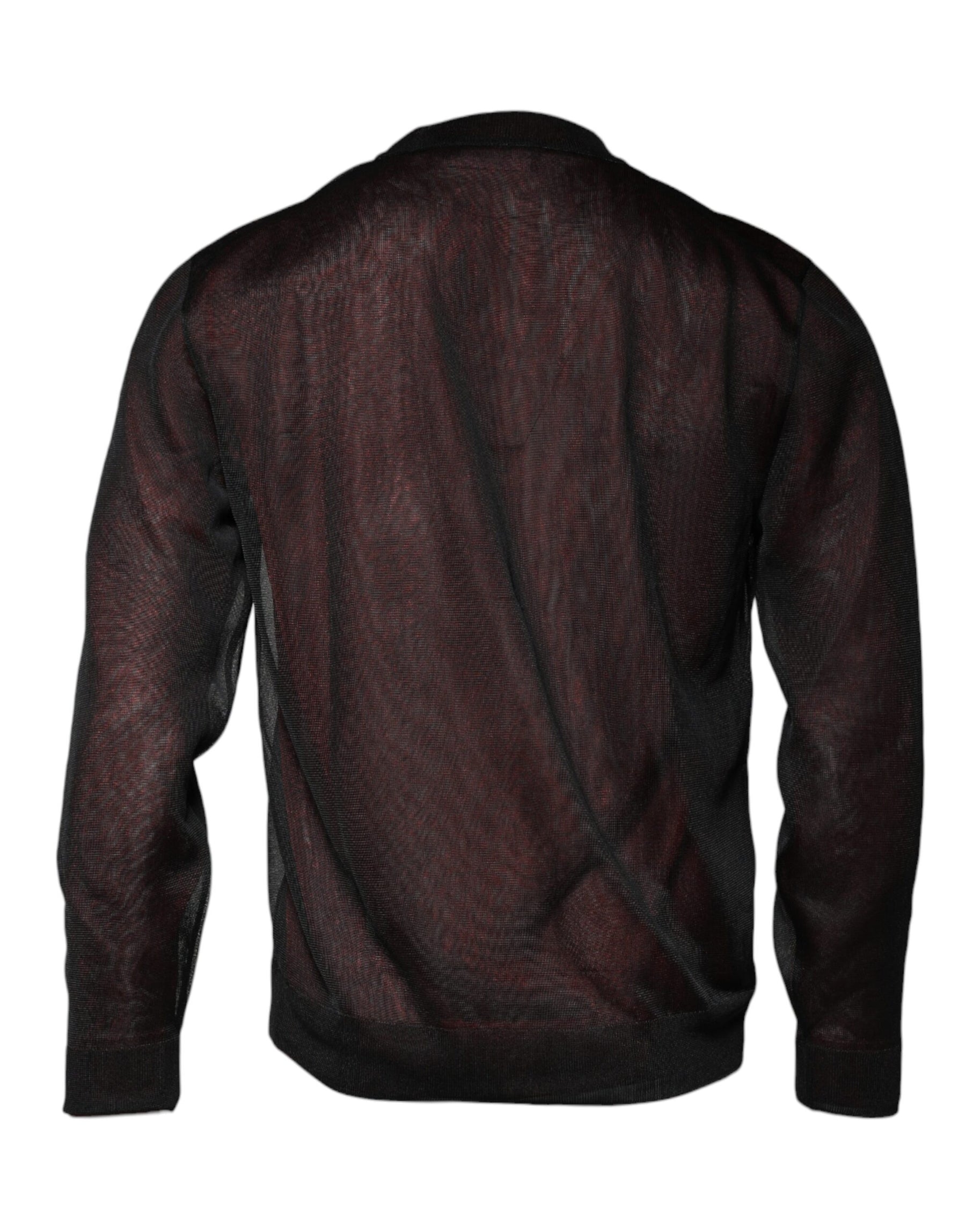 Dolce & Gabbana Maroon Polyester Crew Neck Pullover Sweater | Regal Royce