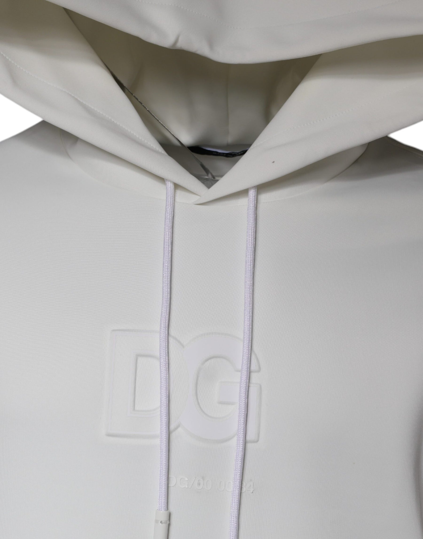 Dolce & Gabbana White DG Logo Hooded Men Sweatshirt Sweater | Regal Royce