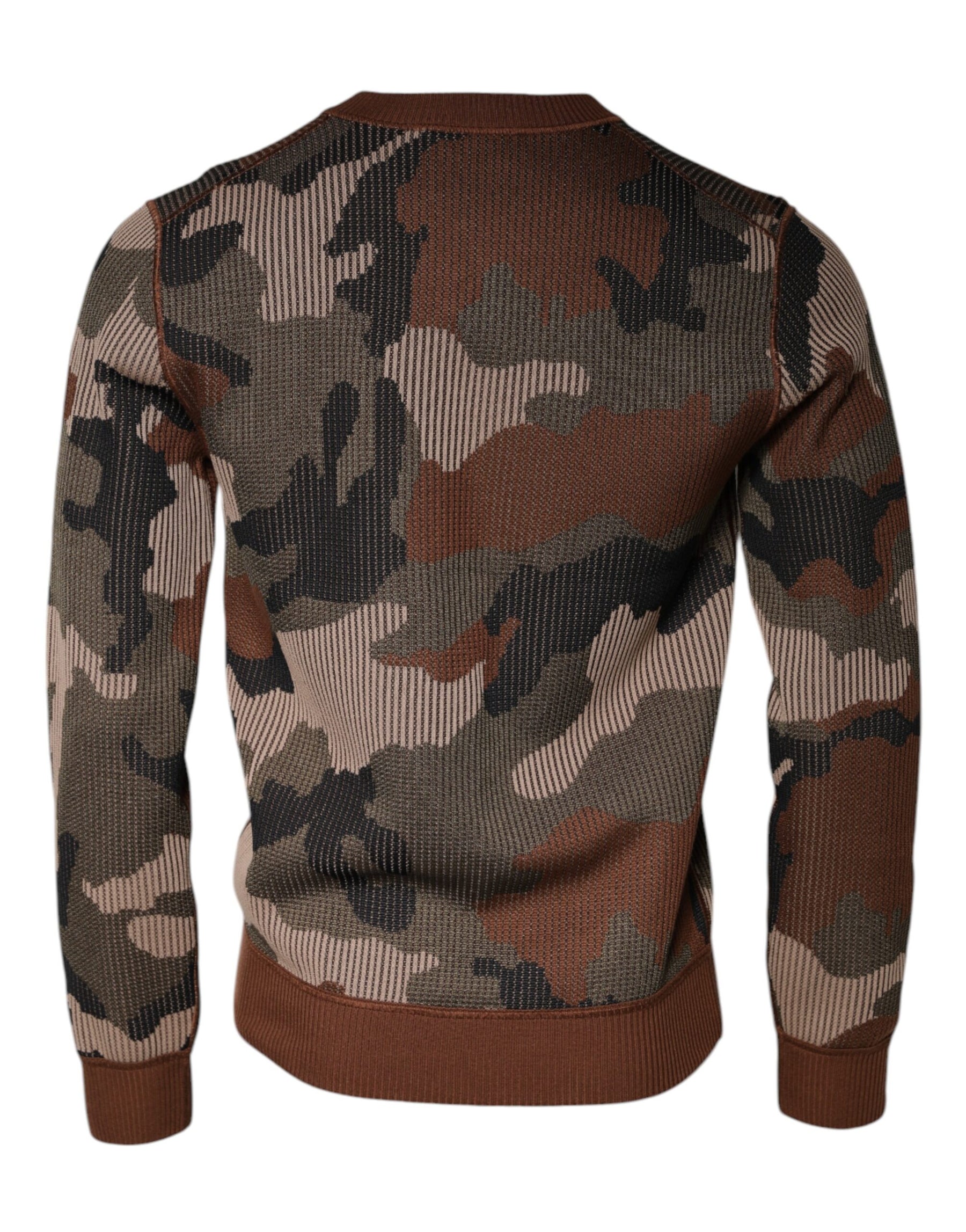 Dolce & Gabbana Multicolor Camouflage Men Pullover Sweater | Regal Royce