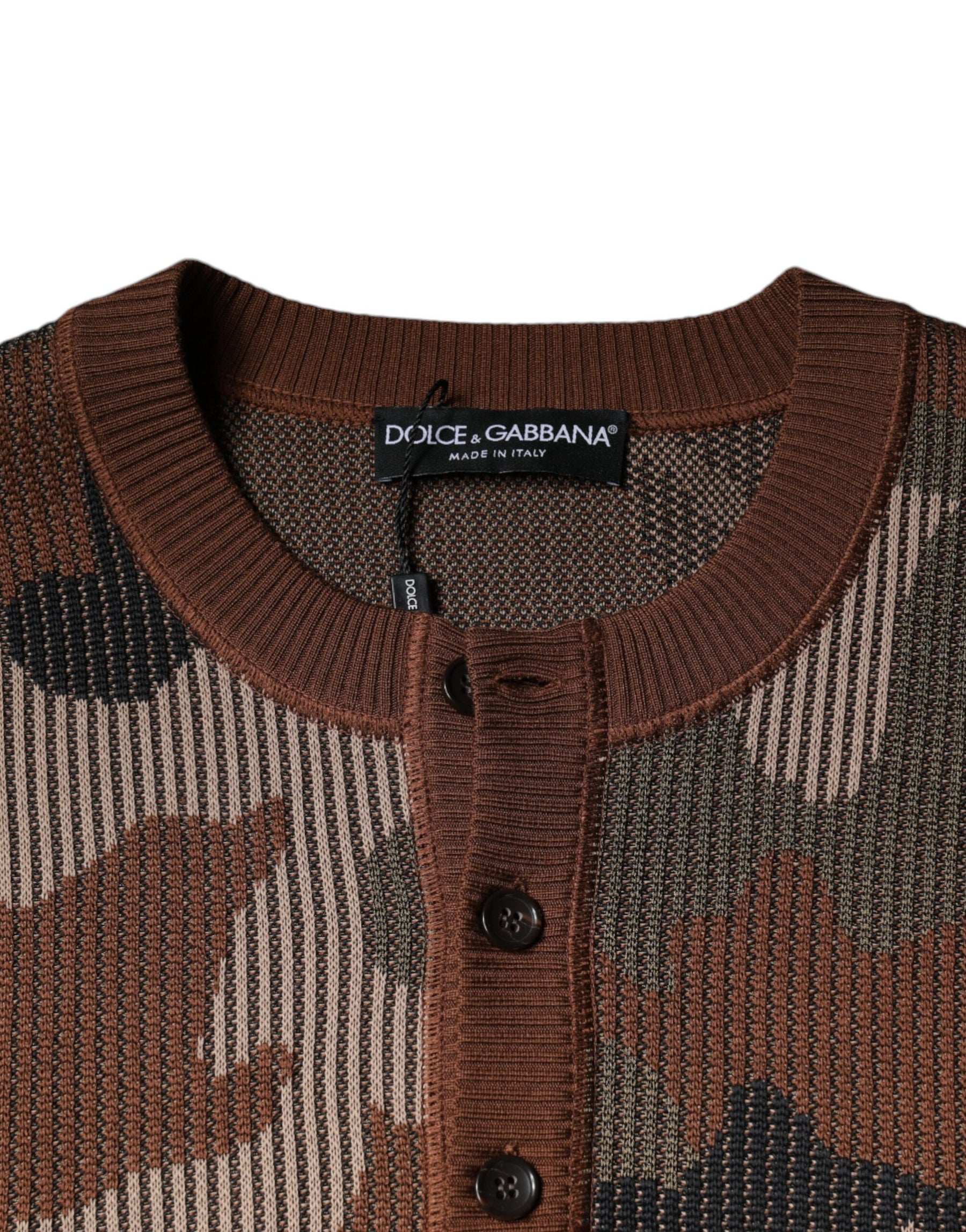 Dolce & Gabbana Multicolor Camouflage Men Pullover Sweater | Regal Royce
