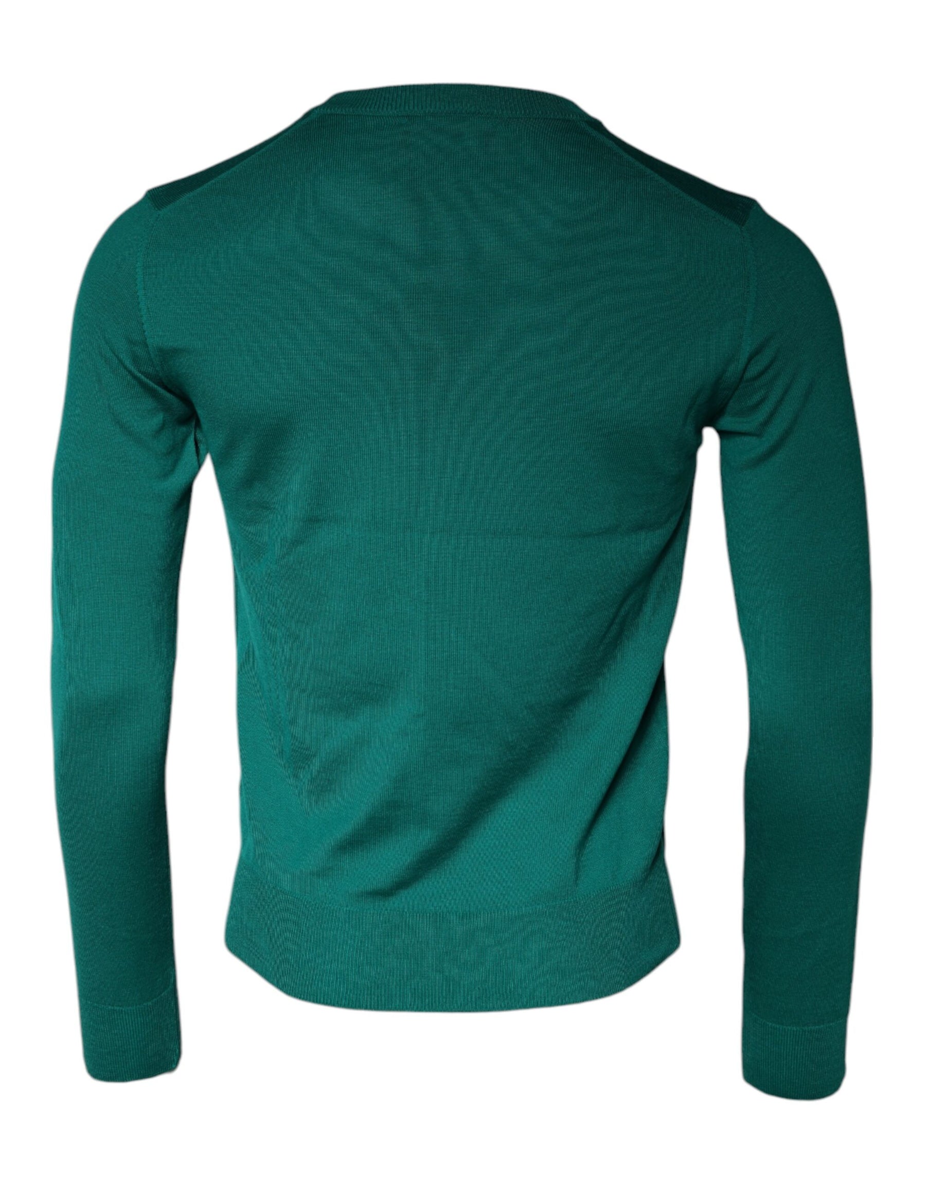 Dolce & Gabbana Green Wool Knit Crew Neck Pullover Sweater | Regal Royce