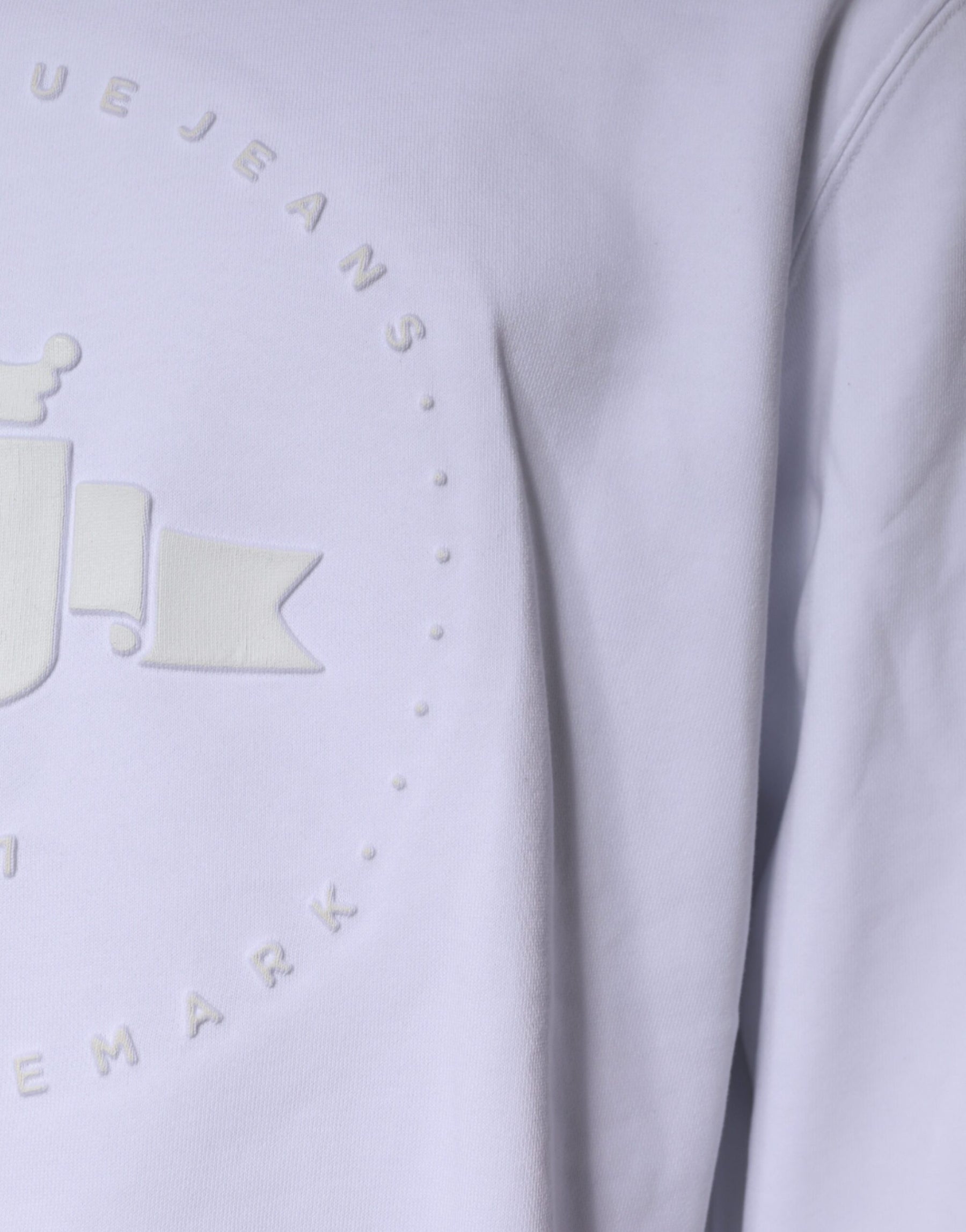 Replay White Embossed Logo Crew Neck Men Sweatshirt Sweater | Regal Royce