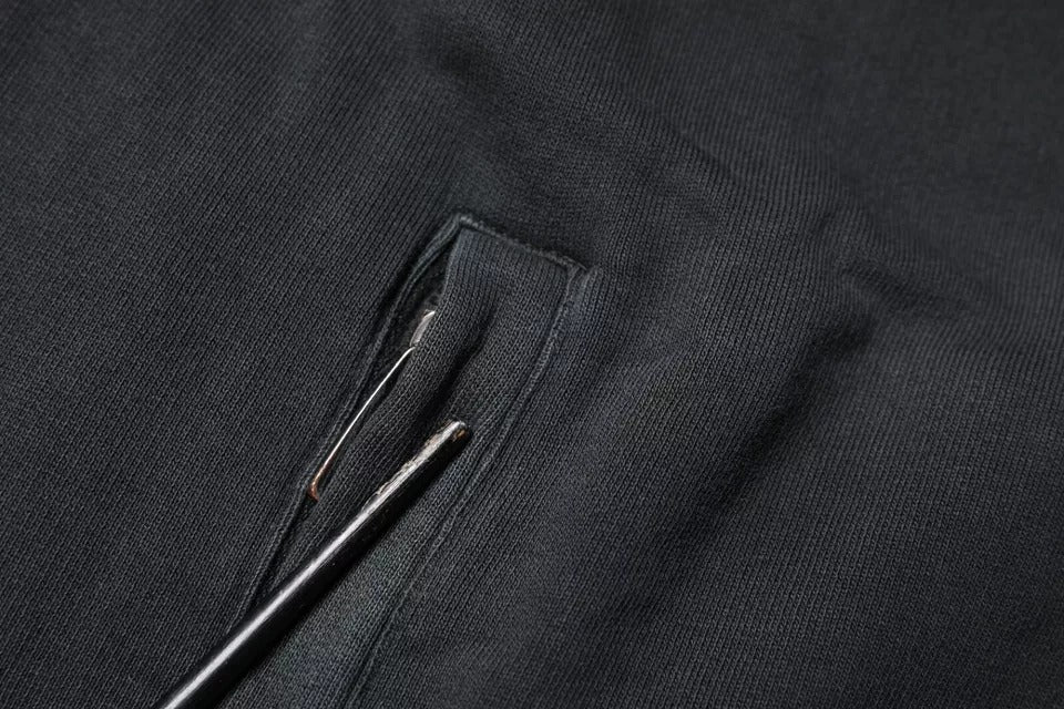 Dolce & Gabbana Black Logo Plaque Hooded Full Zip Sweater | Regal Royce