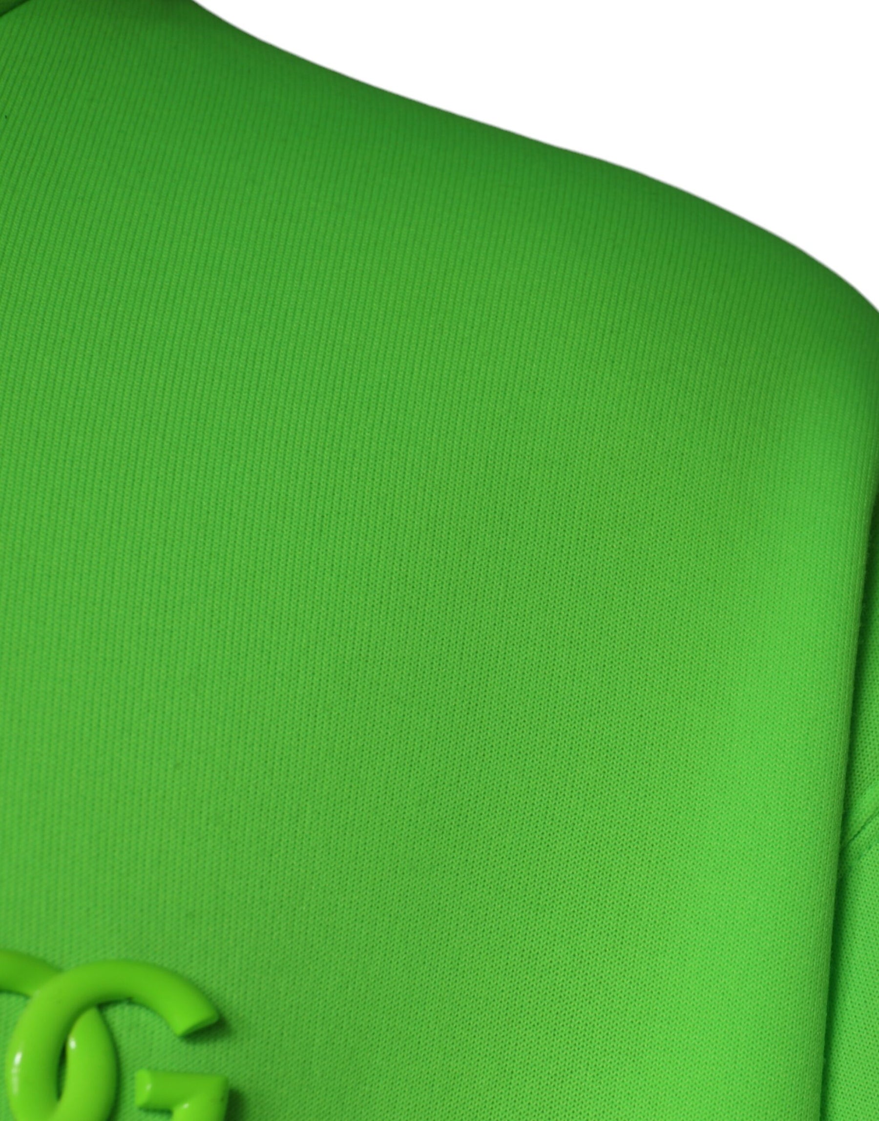 Dolce & Gabbana Green Logo Hooded Pullover Sweatshirt Sweater | Regal Royce