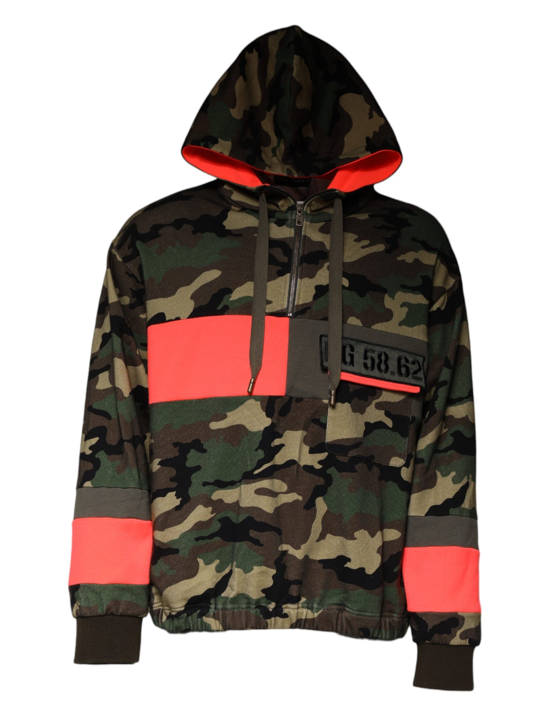 Dolce & Gabbana Multicolor Camouflage Hooded Men Sweatshirt Sweater | Regal Royce