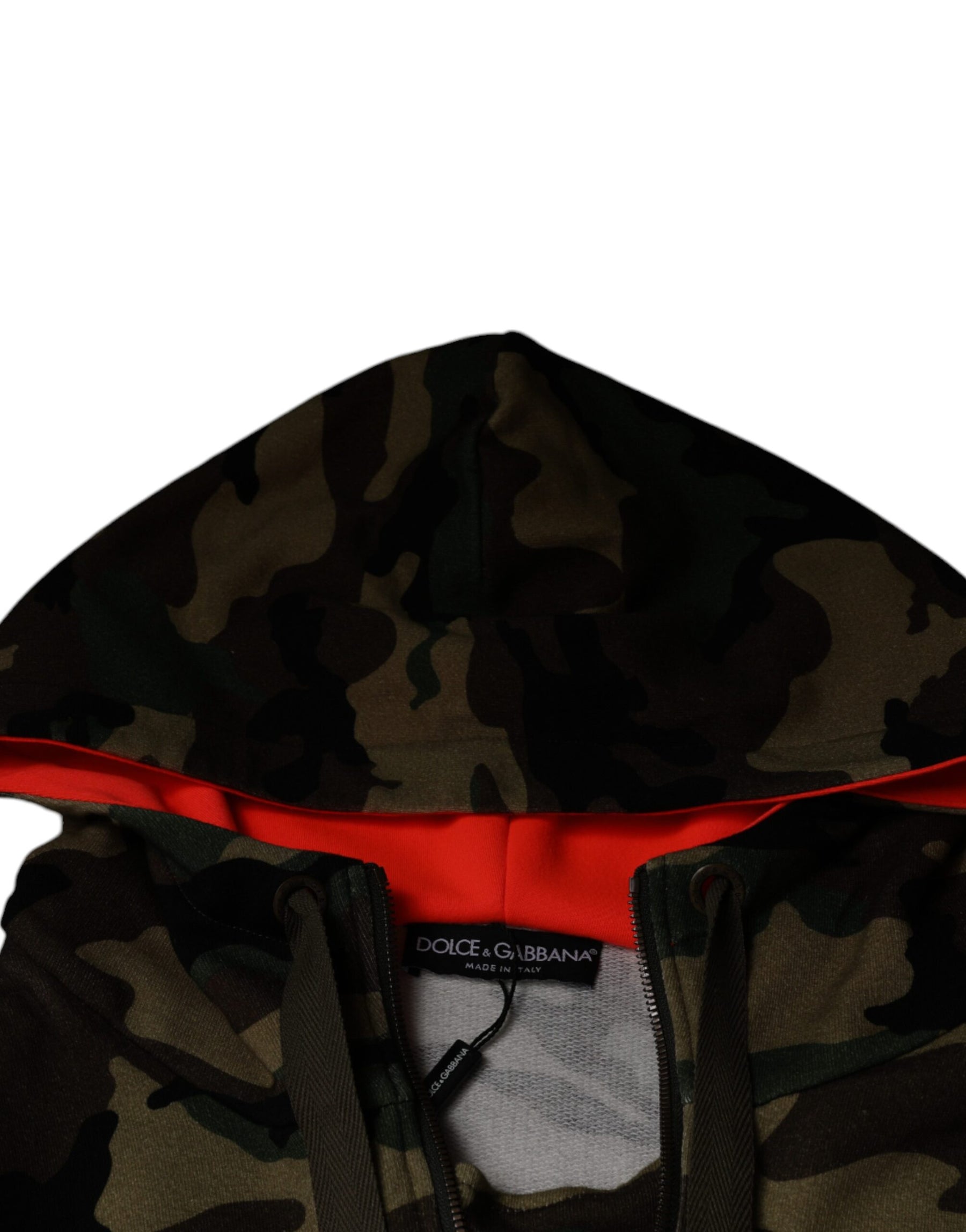 Dolce & Gabbana Multicolor Camouflage Hooded Men Sweatshirt Sweater | Regal Royce