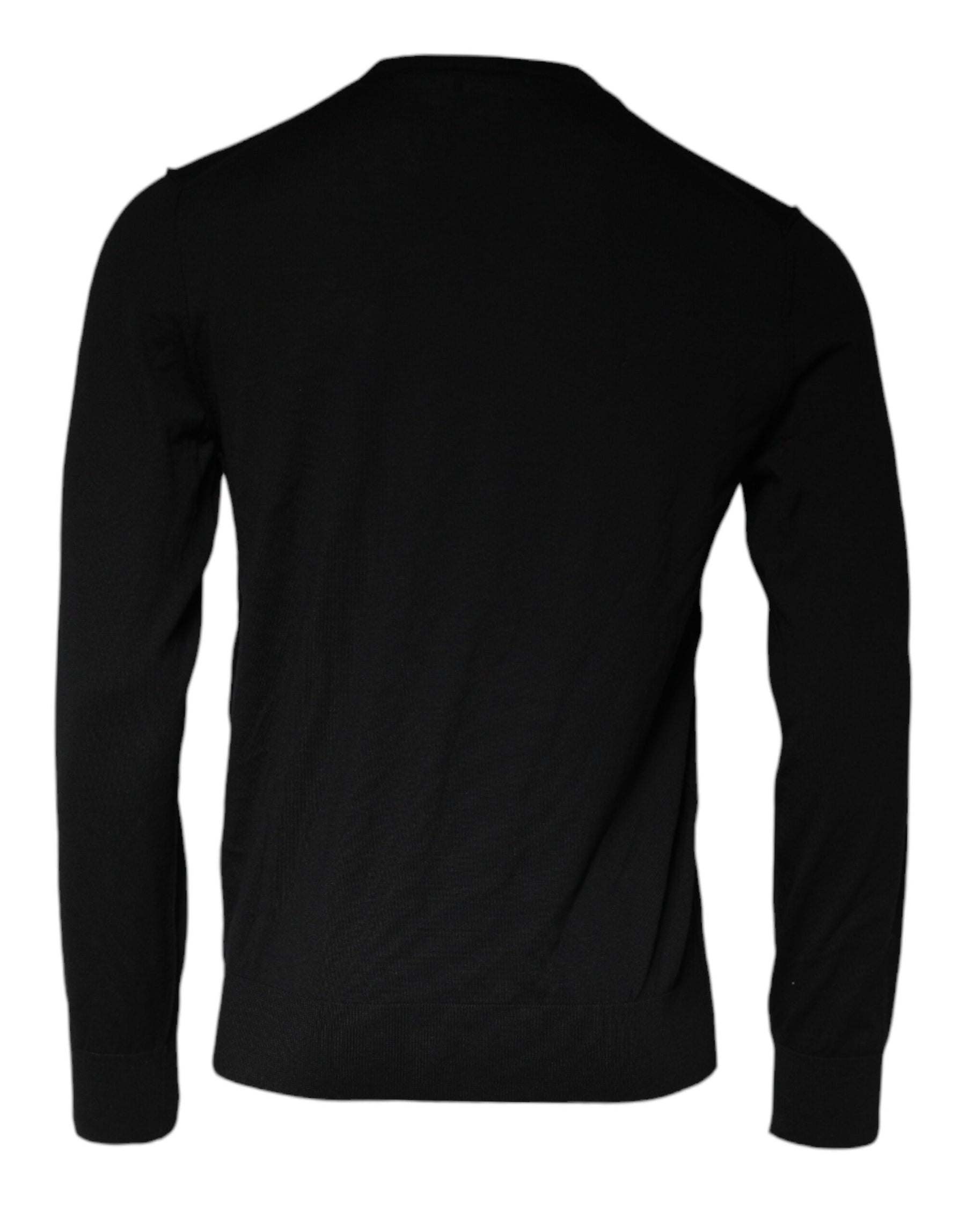 Dolce & Gabbana Black Crown Heart Crew Neck Pullover Sweater | Regal Royce