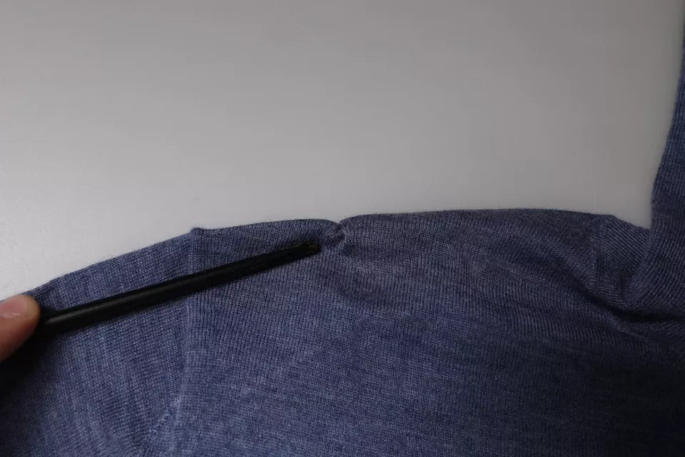 Dolce & Gabbana Purple Blue Long Sleeve Turtleneck Pullover Sweater | Regal Royce