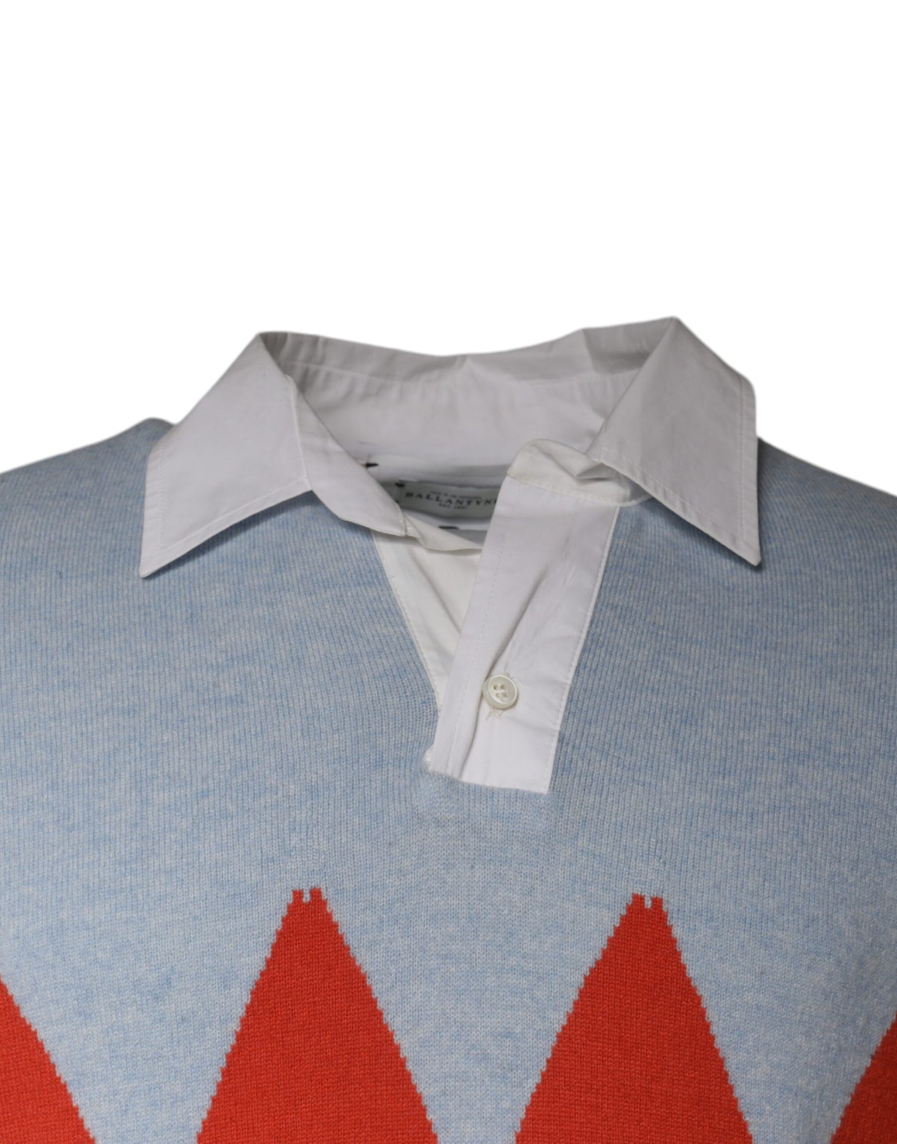 Ballantyne Multicolor Patterned Collared Long Sleeves Pullover Sweater | Regal Royce