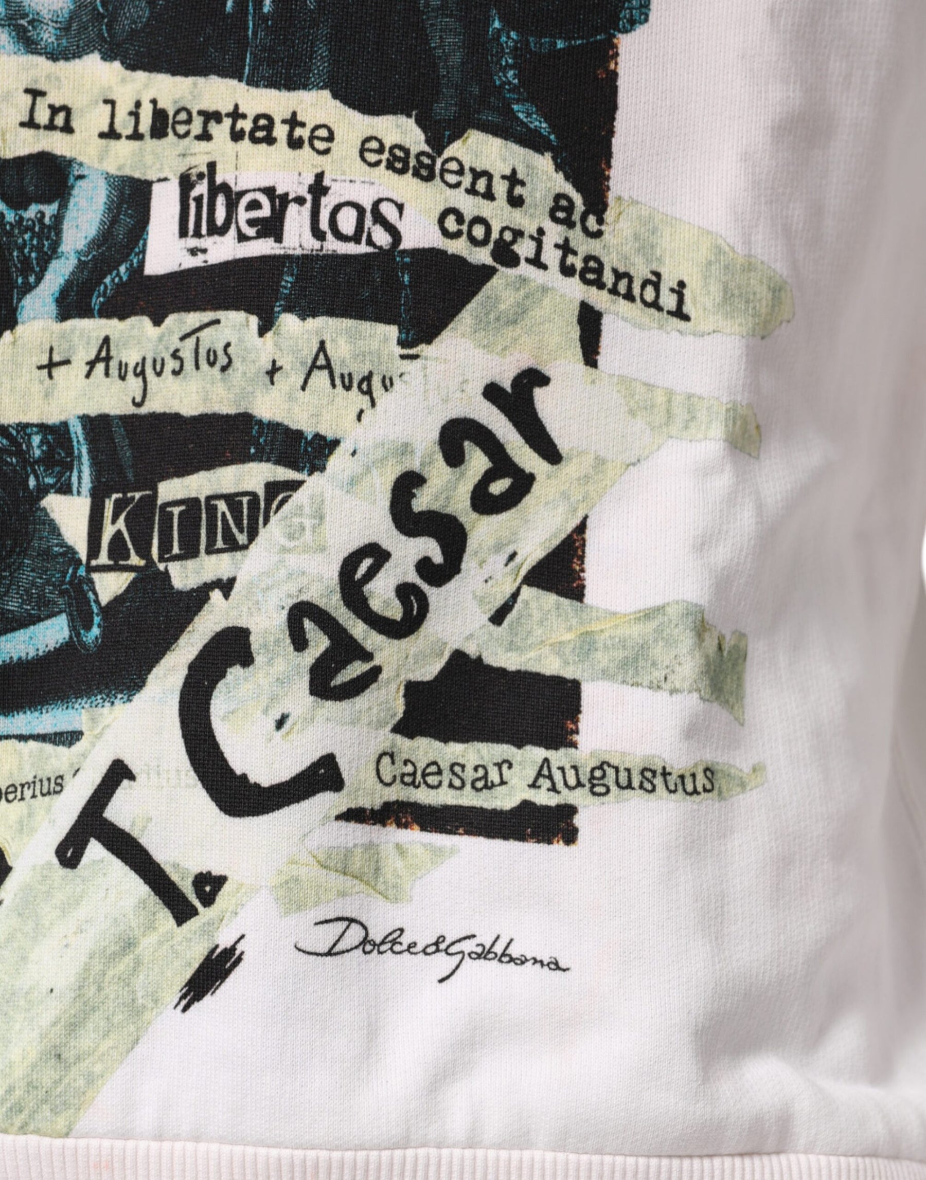 Dolce & Gabbana White Caesar Cotton Hooded Pullover Sweater | Regal Royce