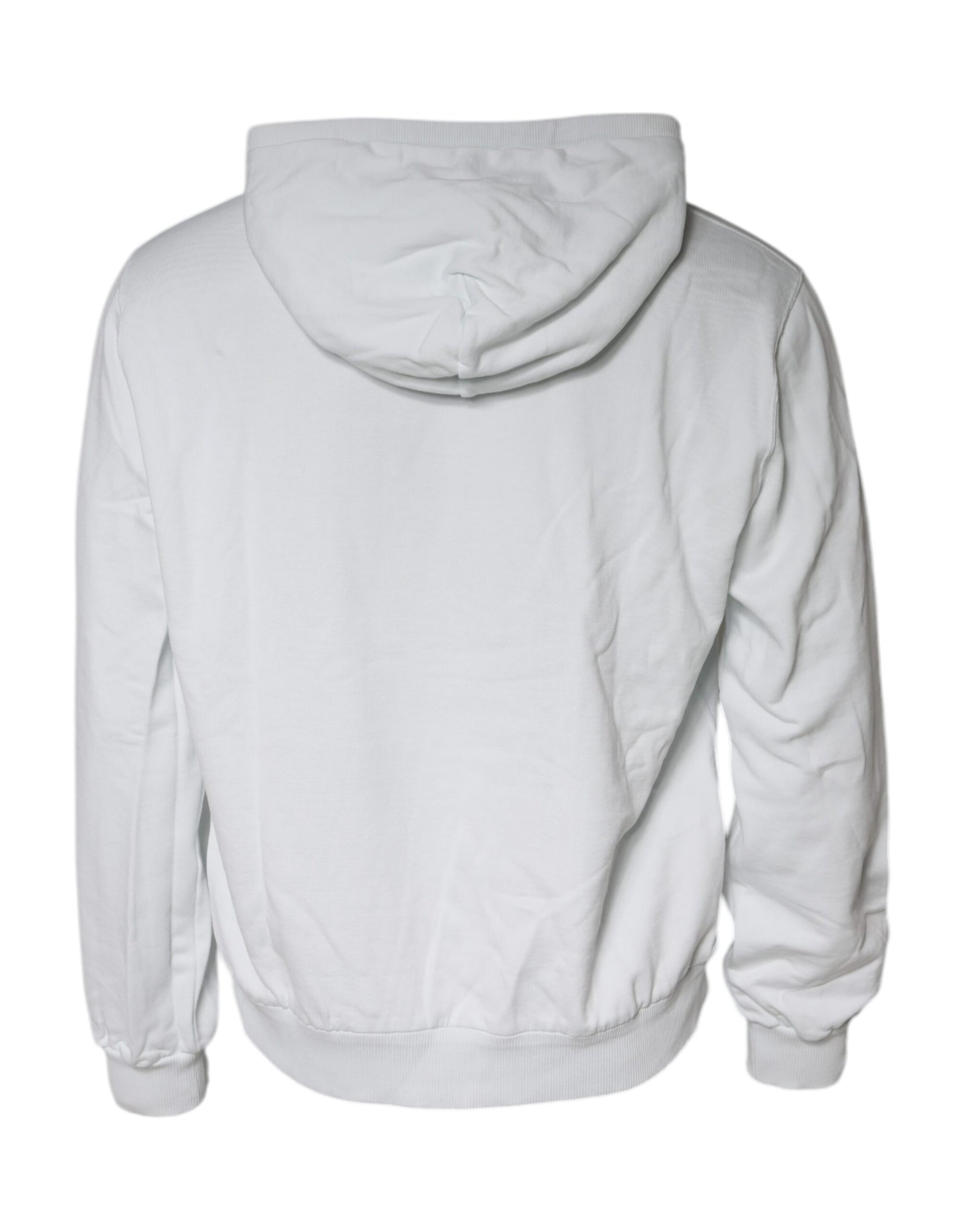 Dolce & Gabbana White Caesar Cotton Hooded Pullover Sweater | Regal Royce