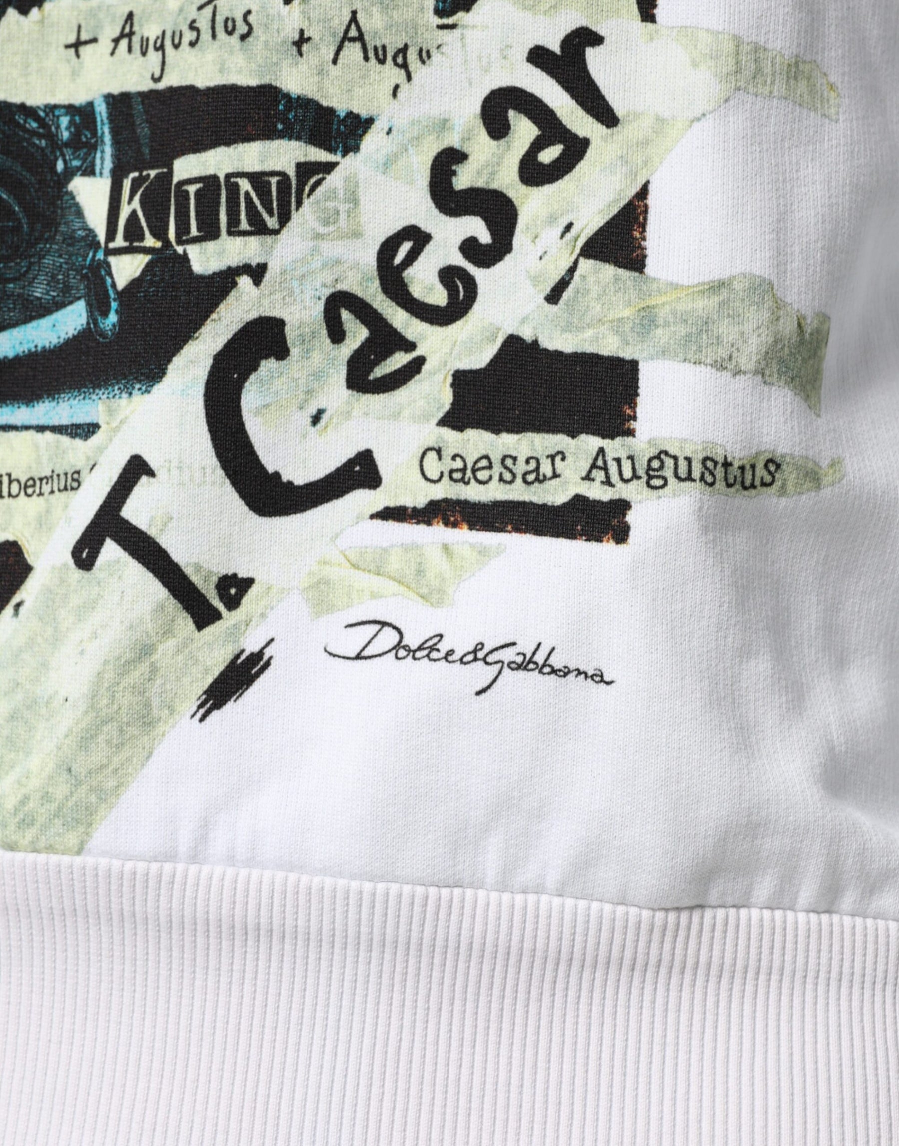 Dolce & Gabbana White Caesar Cotton Hooded Pullover Sweater | Regal Royce