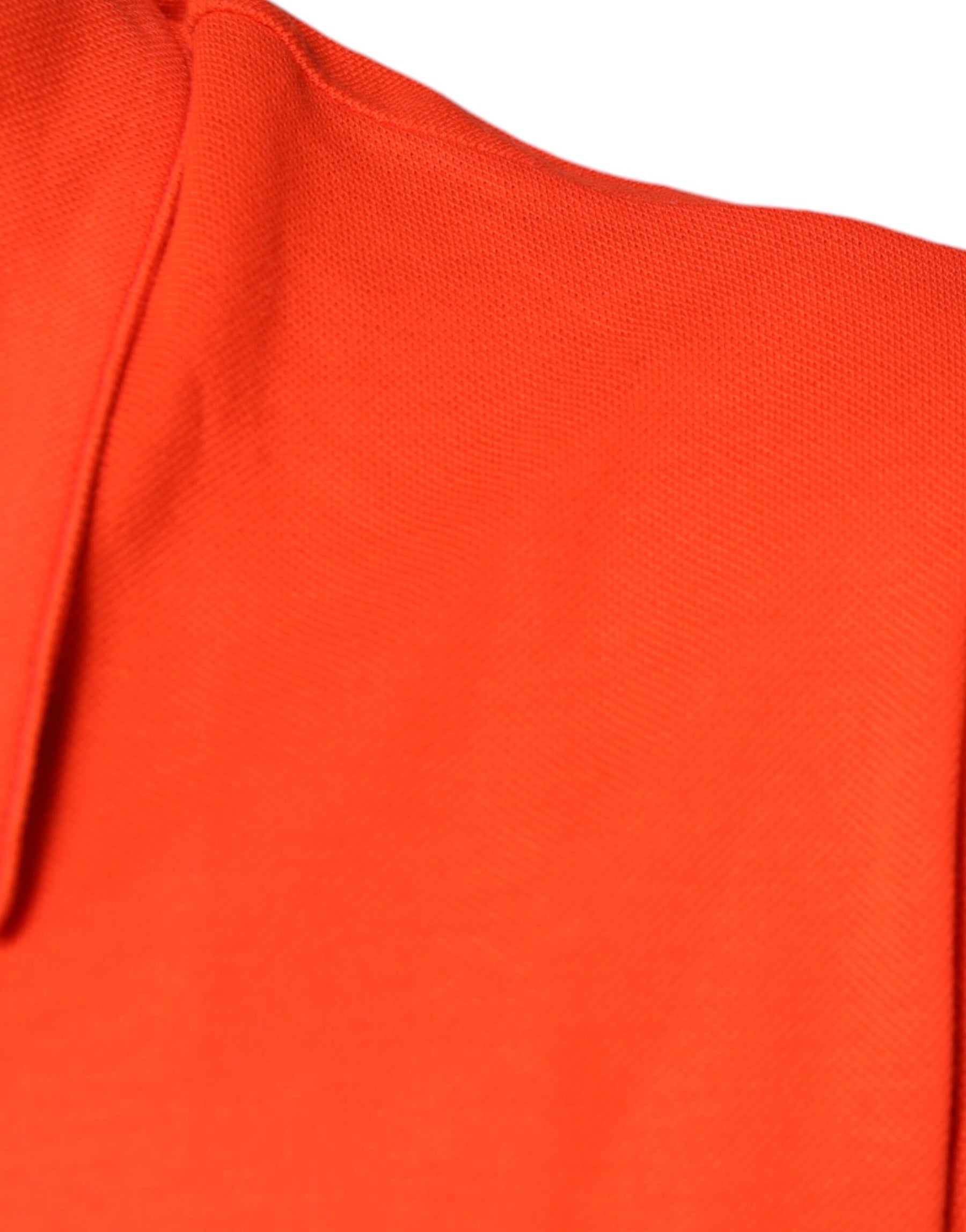 Dolce & Gabbana Orange Cotton Button Down Casual Polo Shirt | Regal Royce