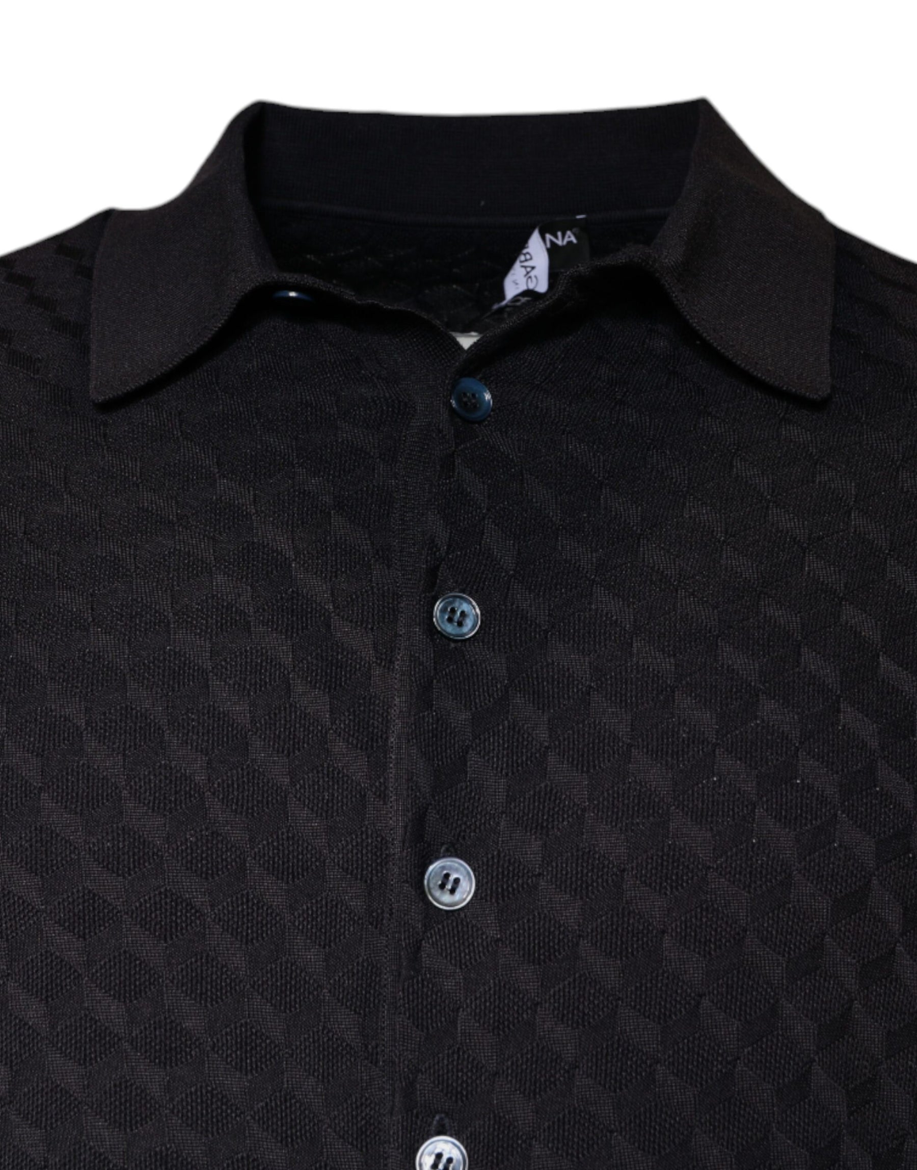 Dolce & Gabbana Multicolor Silk Button Down Collared T-shirt | Regal Royce