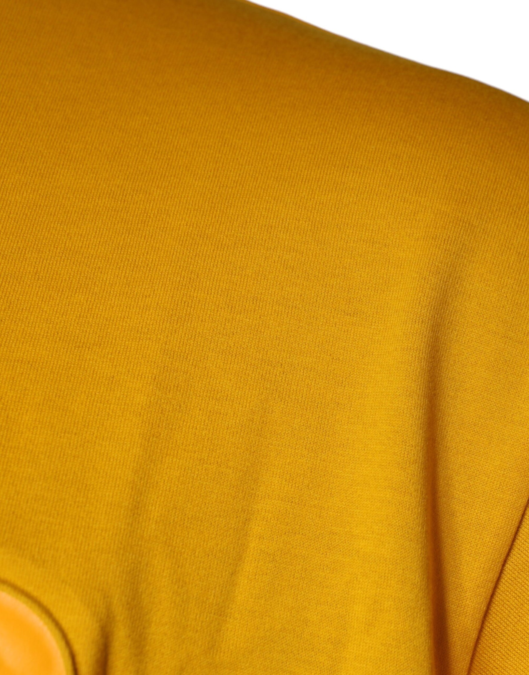 Dolce & Gabbana Mustard Embossed Logo Crew Neck T-shirt | Regal Royce