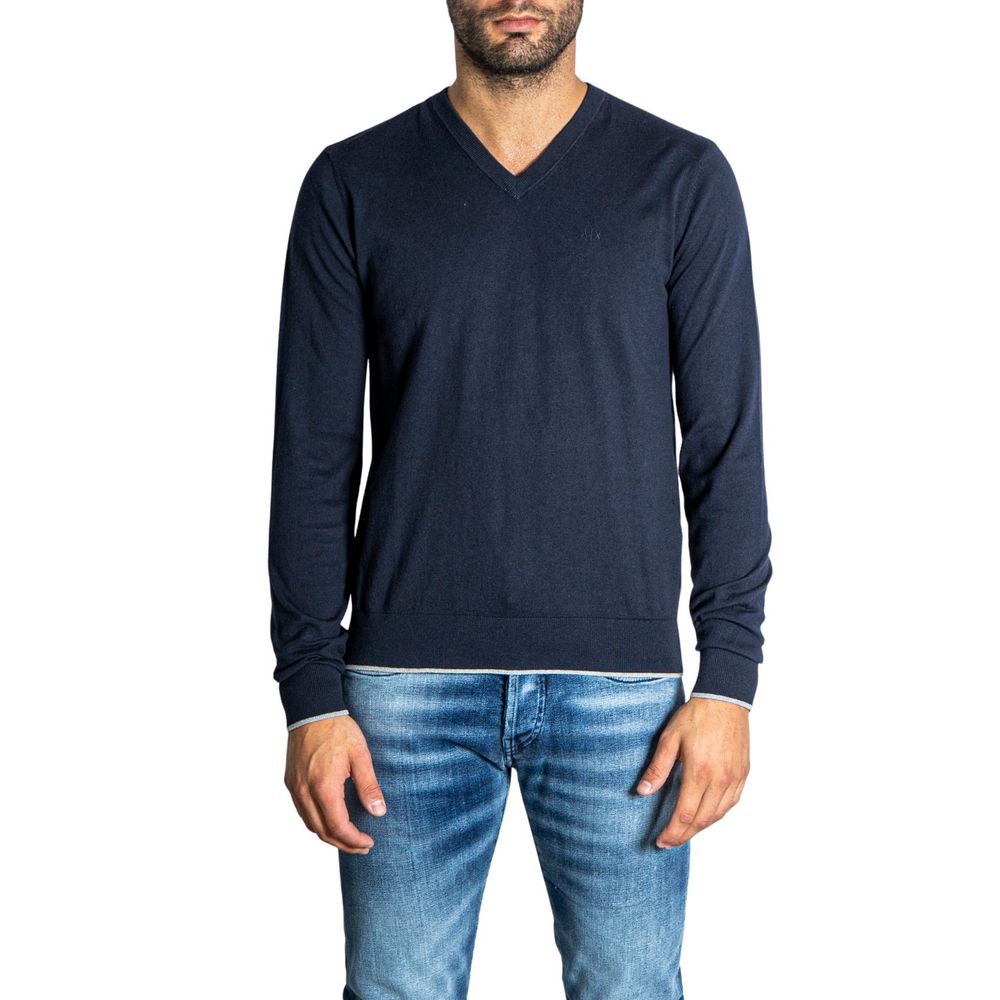 Armani Exchange Blue Cotton Sweatshirt | Regal Royce