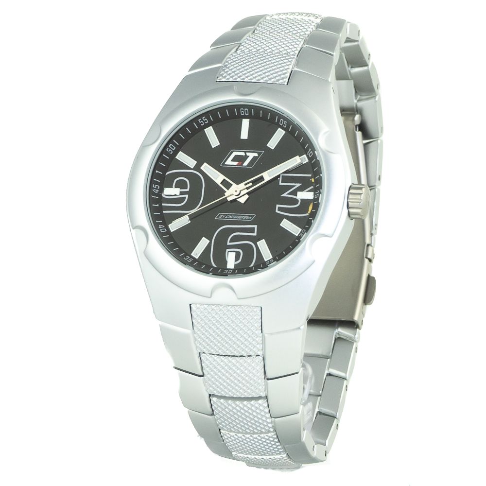 Chronotech Silver Stainless Steel Dress Watch | Regal Royce