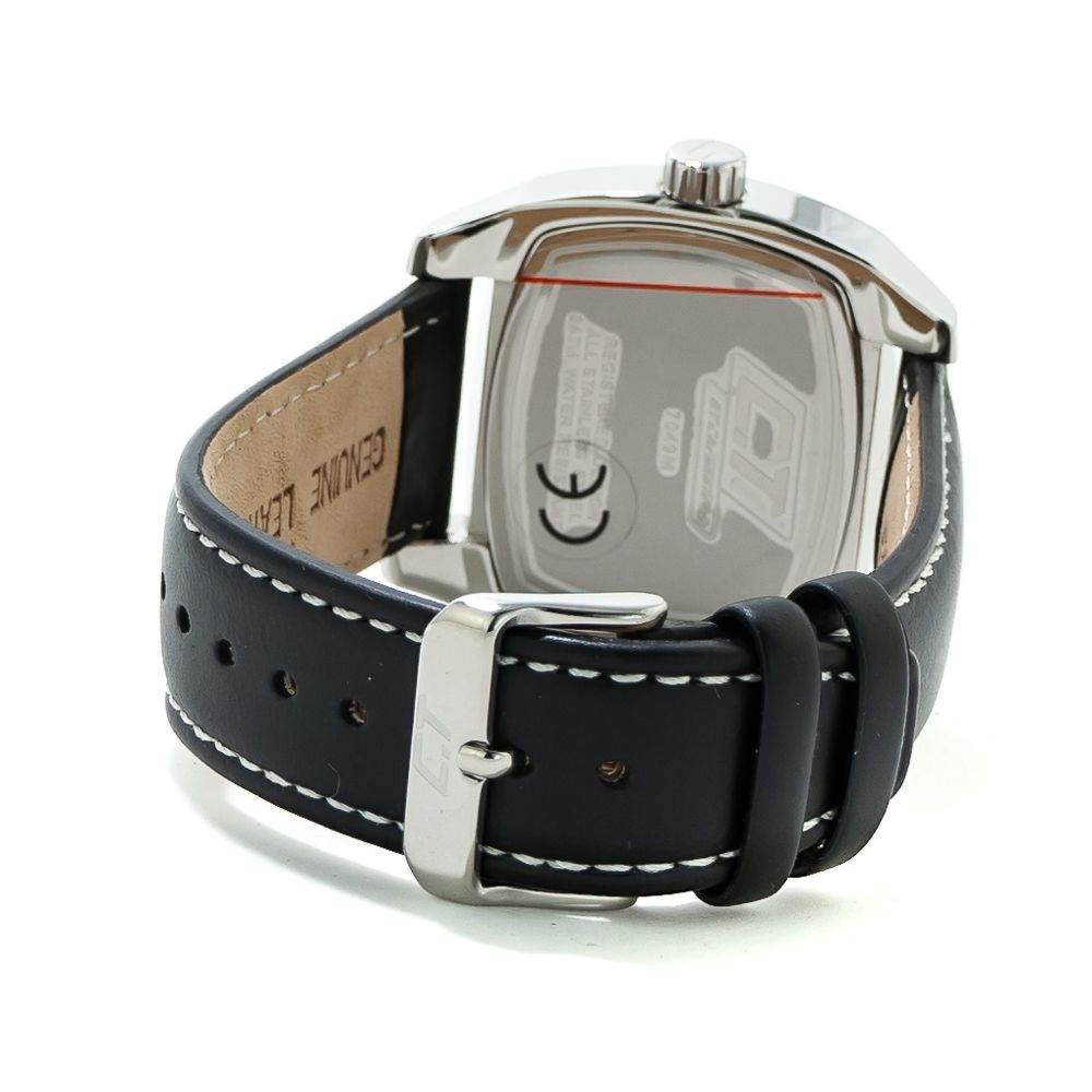 Chronotech Black Leather Dress Watch | Regal Royce