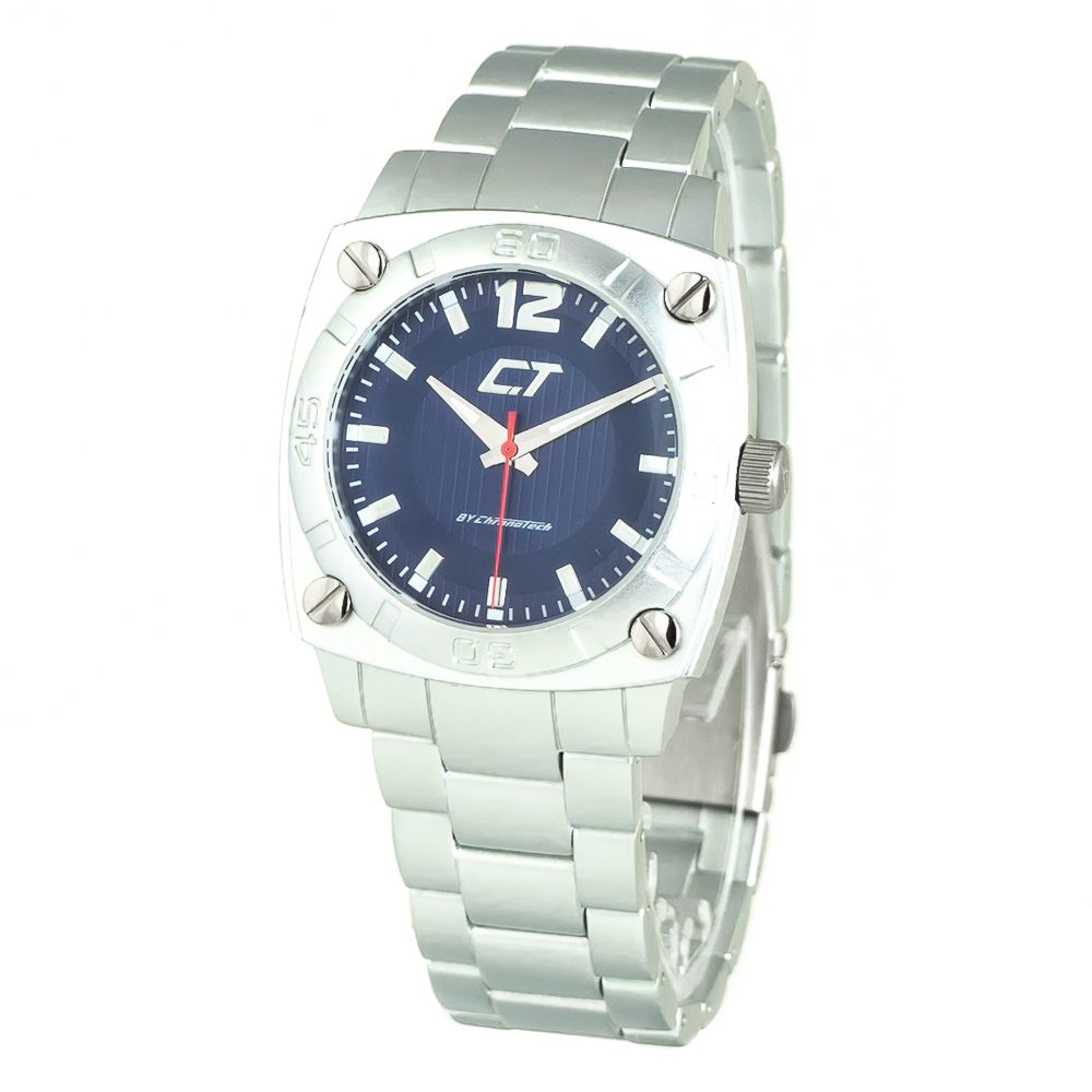 Chronotech Silver Stainless Steel Dress Watch | Regal Royce