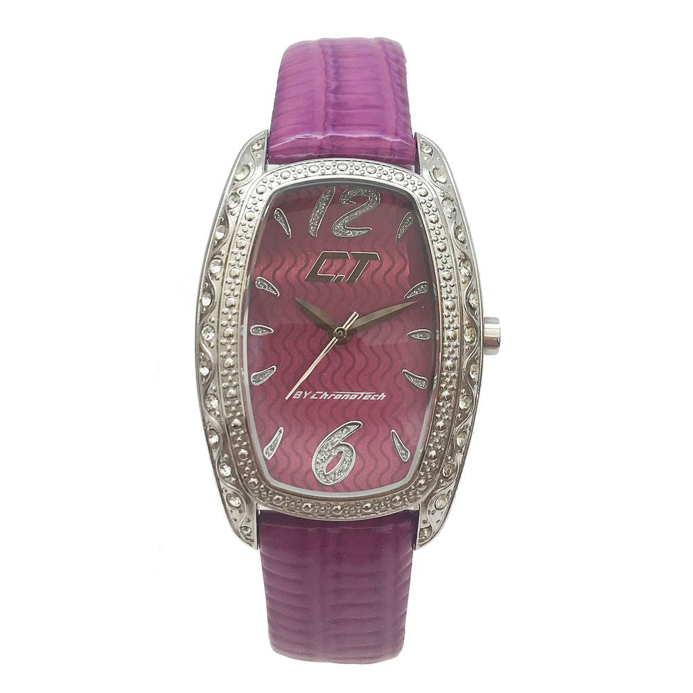 Chronotech Purple Leather Dress Watch | Regal Royce