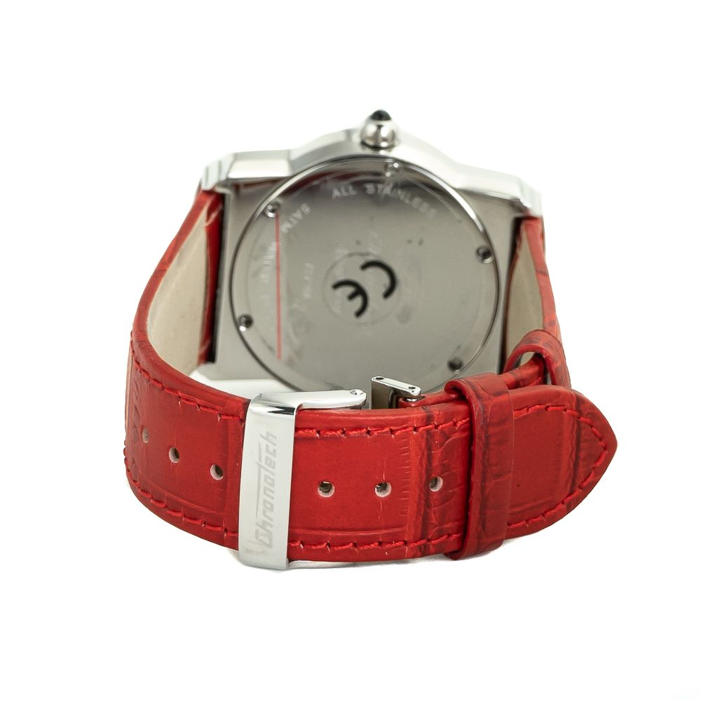 Chronotech Red Leather Dress Watch | Regal Royce