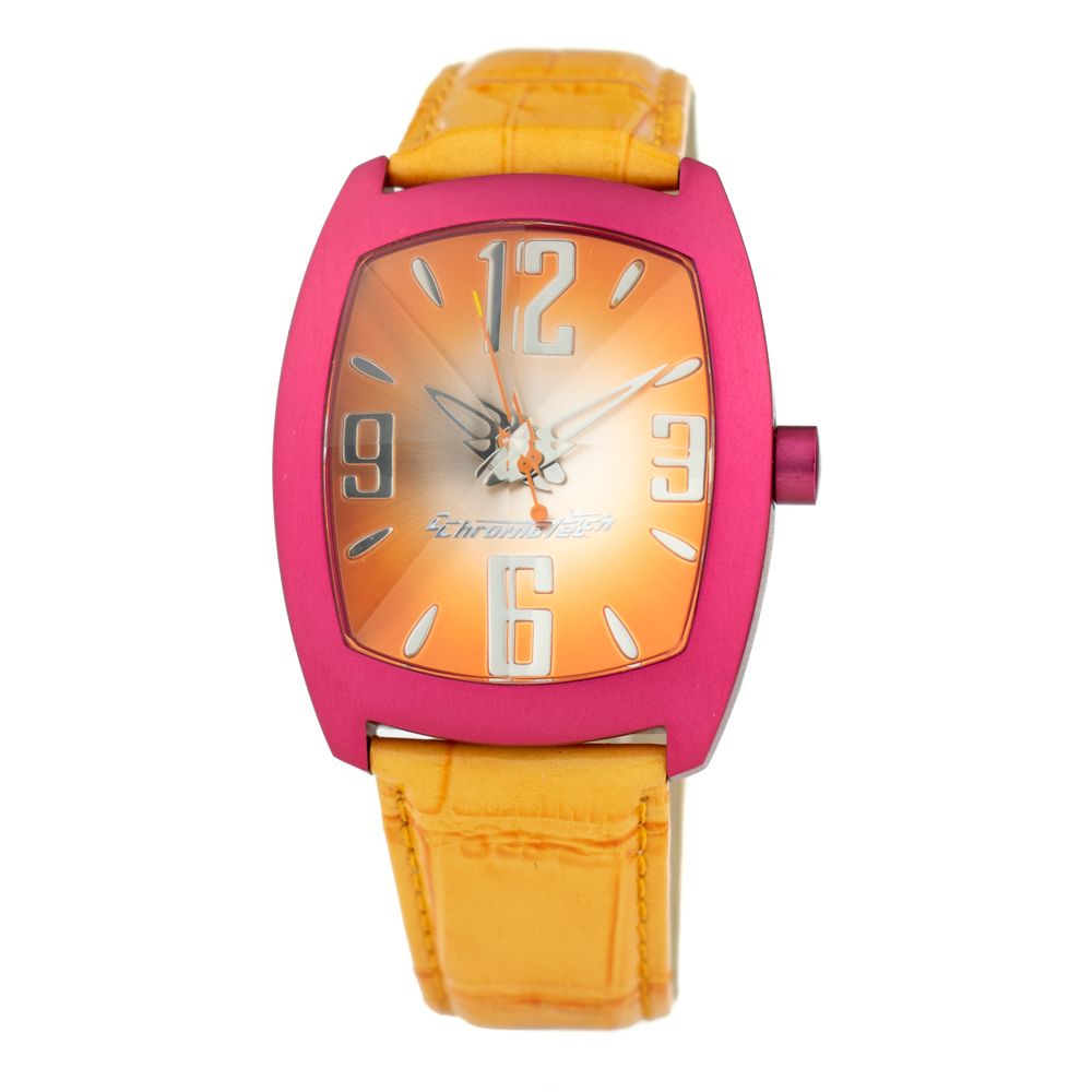 Chronotech Orange Leather Dress Watch | Regal Royce